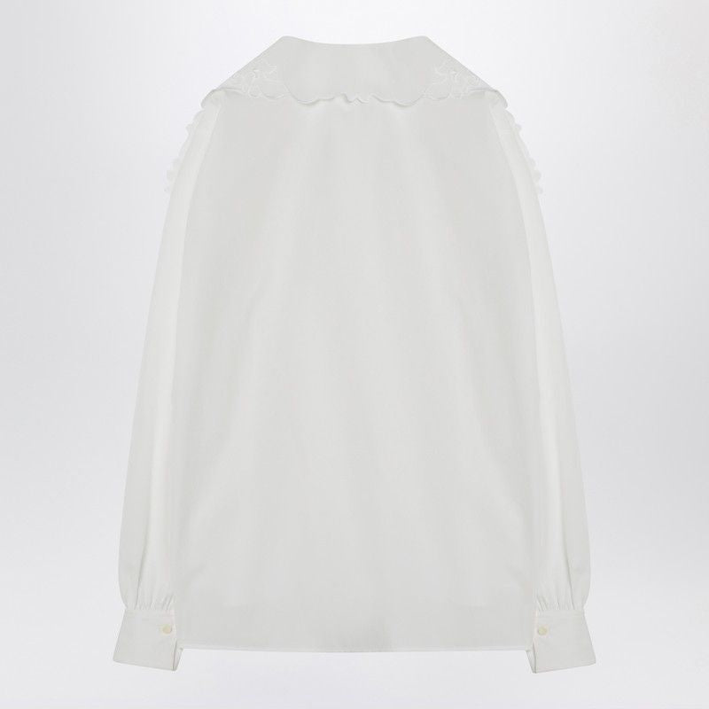 CHLOÉ Embroidered Bow Tie Women's Shirt
