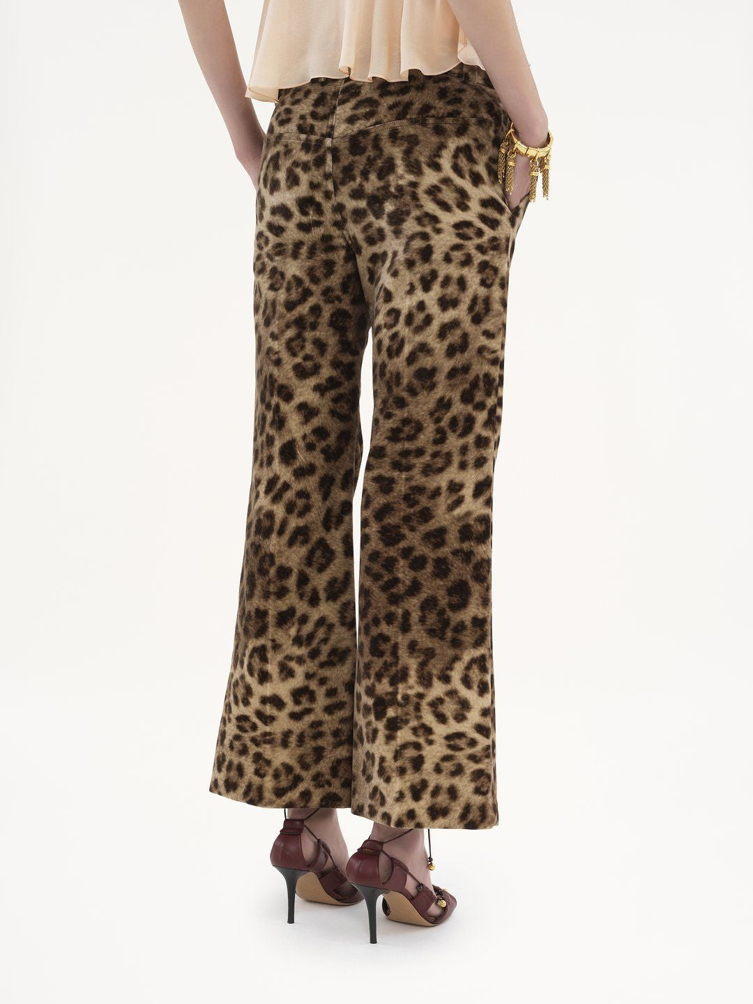 CHLOÉ Bootcut Leopard-Print Mini Pants