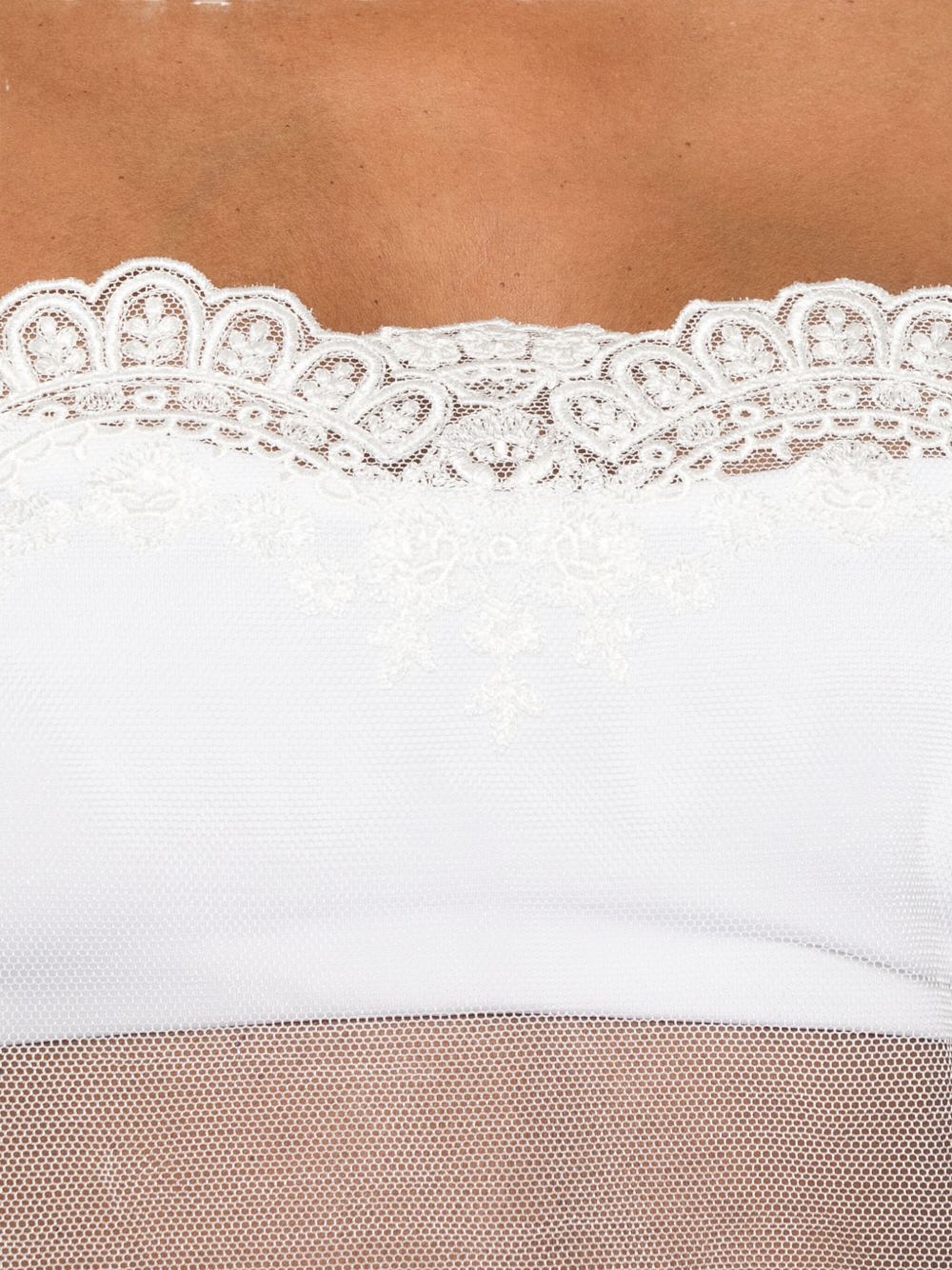 CHLOÉ Embroidered Lace Top with Spaghetti Straps