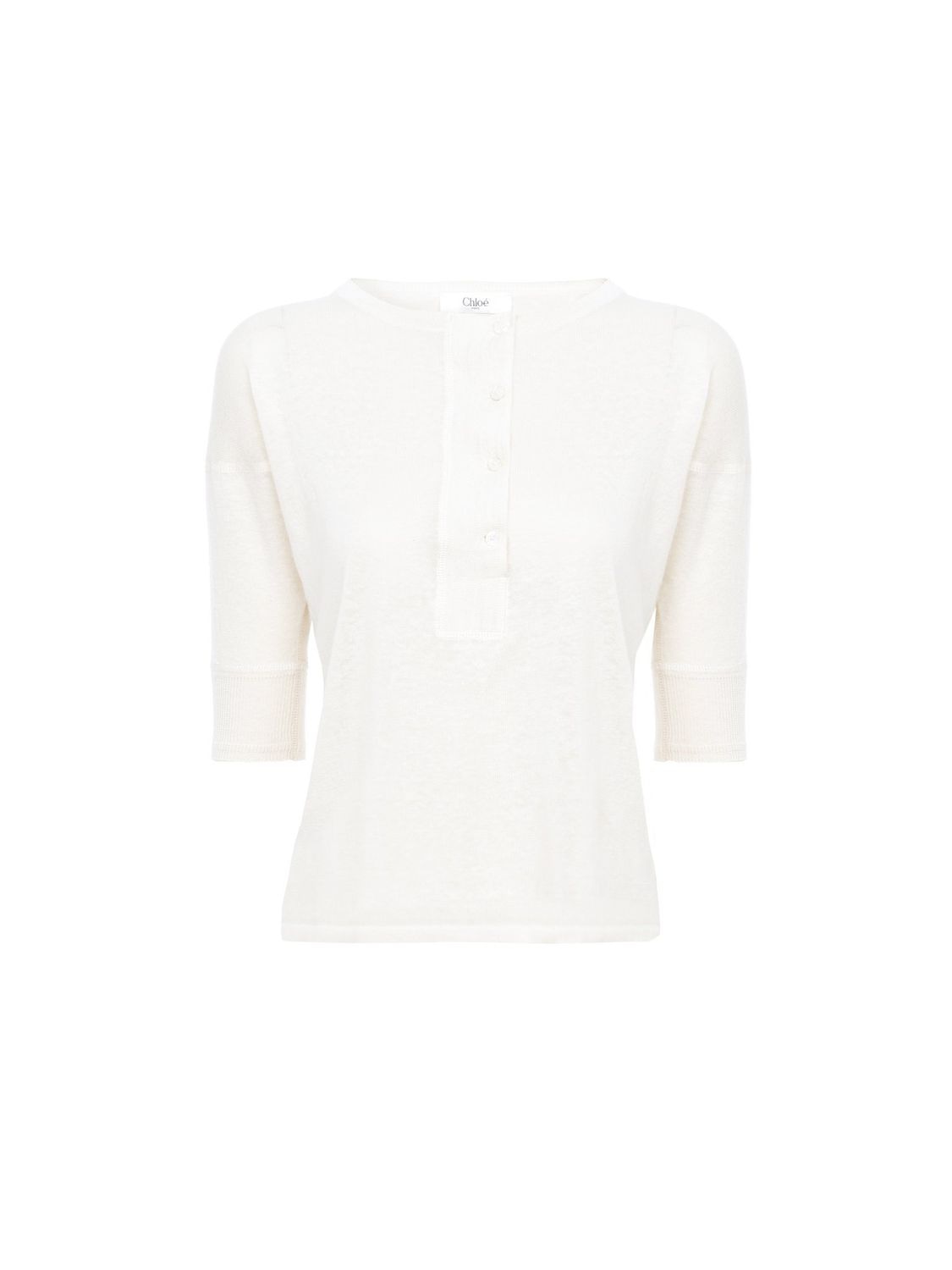 CHLOÉ Linen and Silk Top - Medium Size