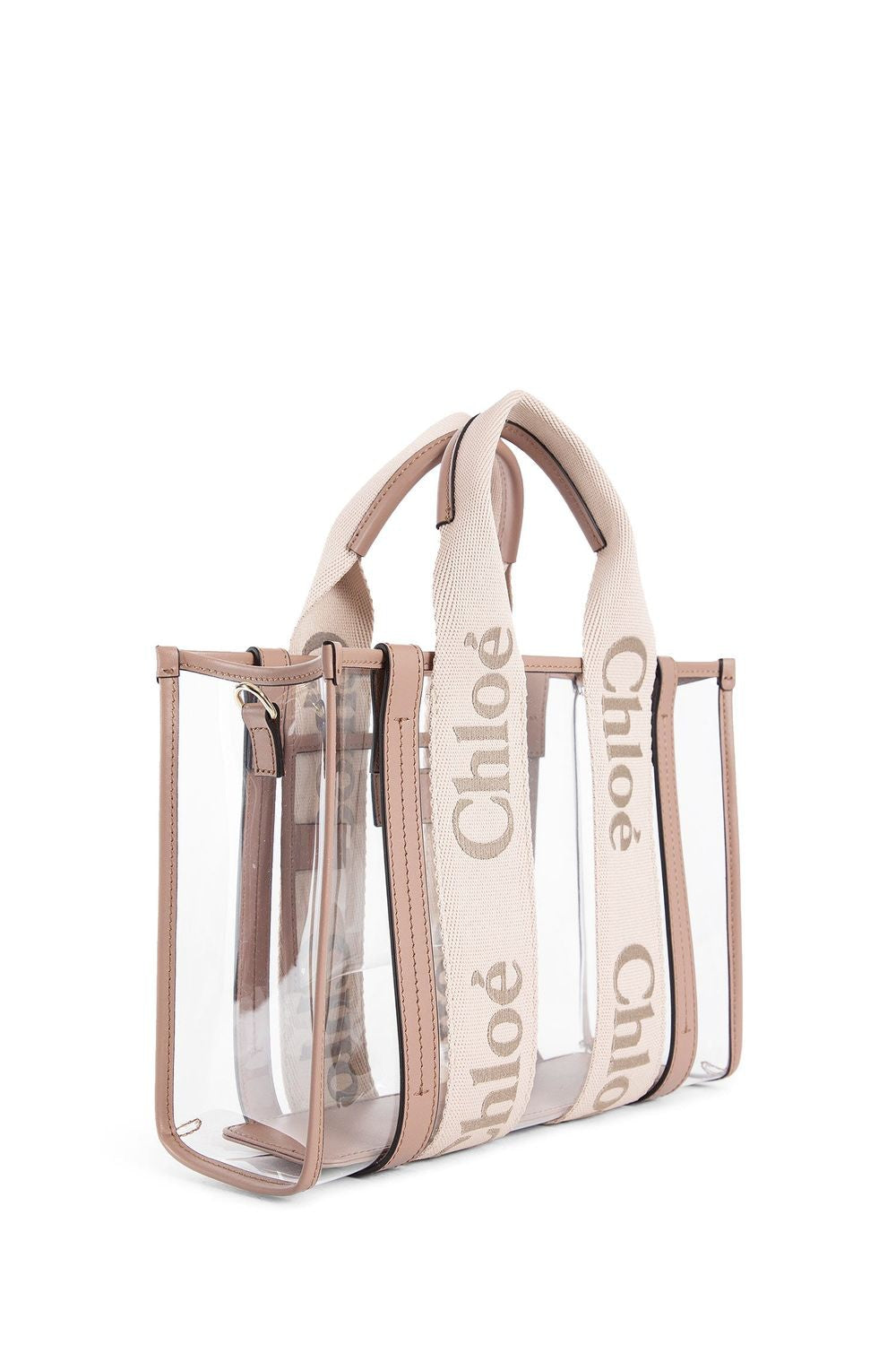 CHLOÉ Mini Two-Tone Rubber and Leather Shopping Handbag