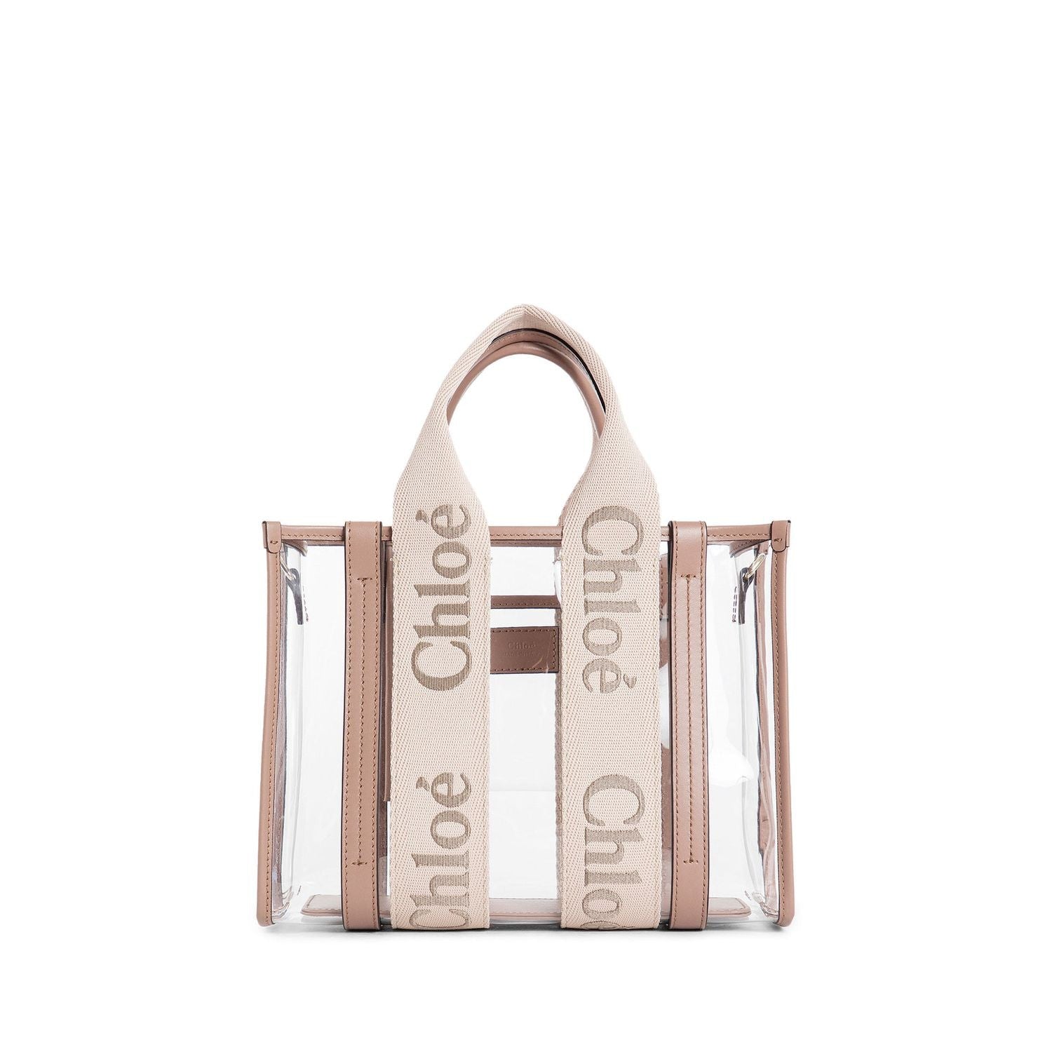 CHLOÉ Mini Two-Tone Rubber and Leather Shopping Handbag