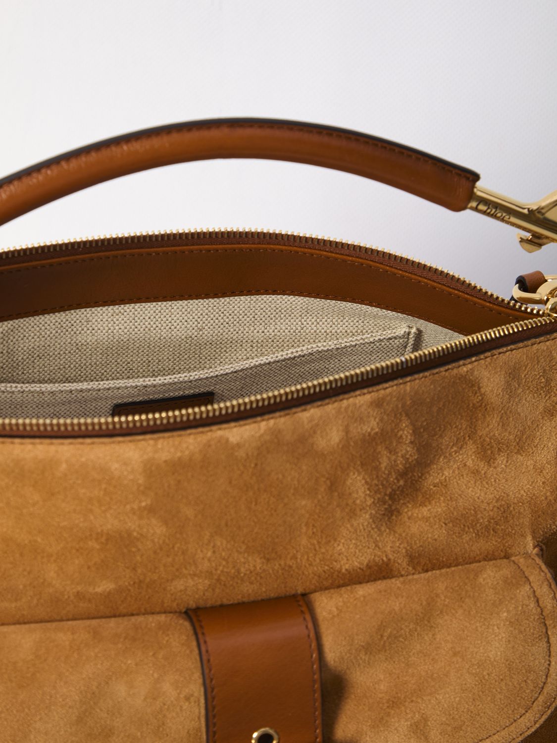 CHLOÉ Suede Leather Camera Handbag