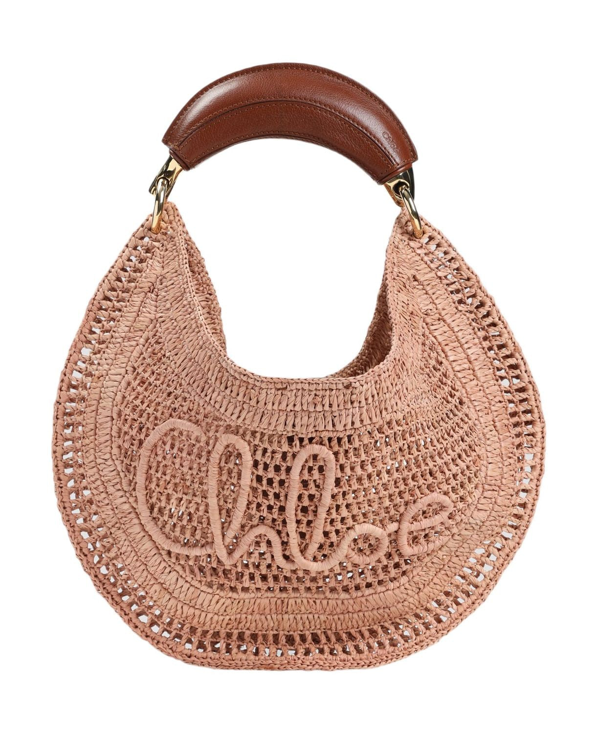 CHLOÉ Mini Raffia Banana Handbag