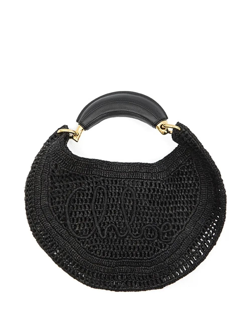 CHLOÉ Mini Raffia Banana Handbag