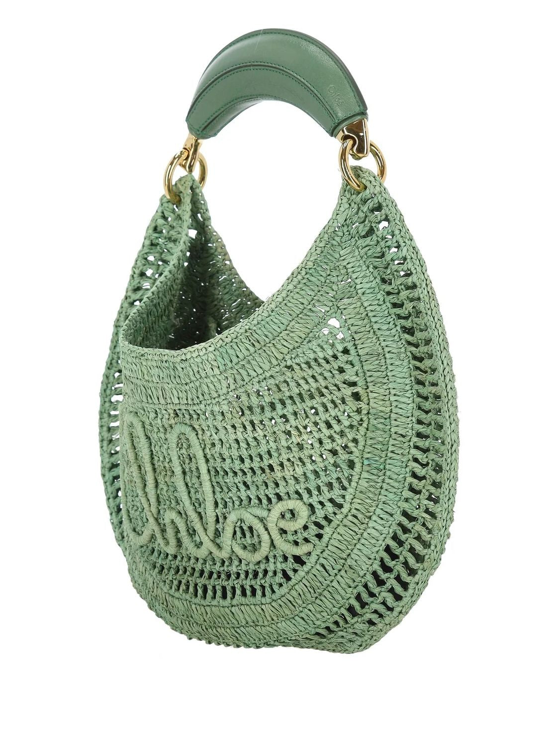 CHLOÉ Mini Raffia Banana Handbag