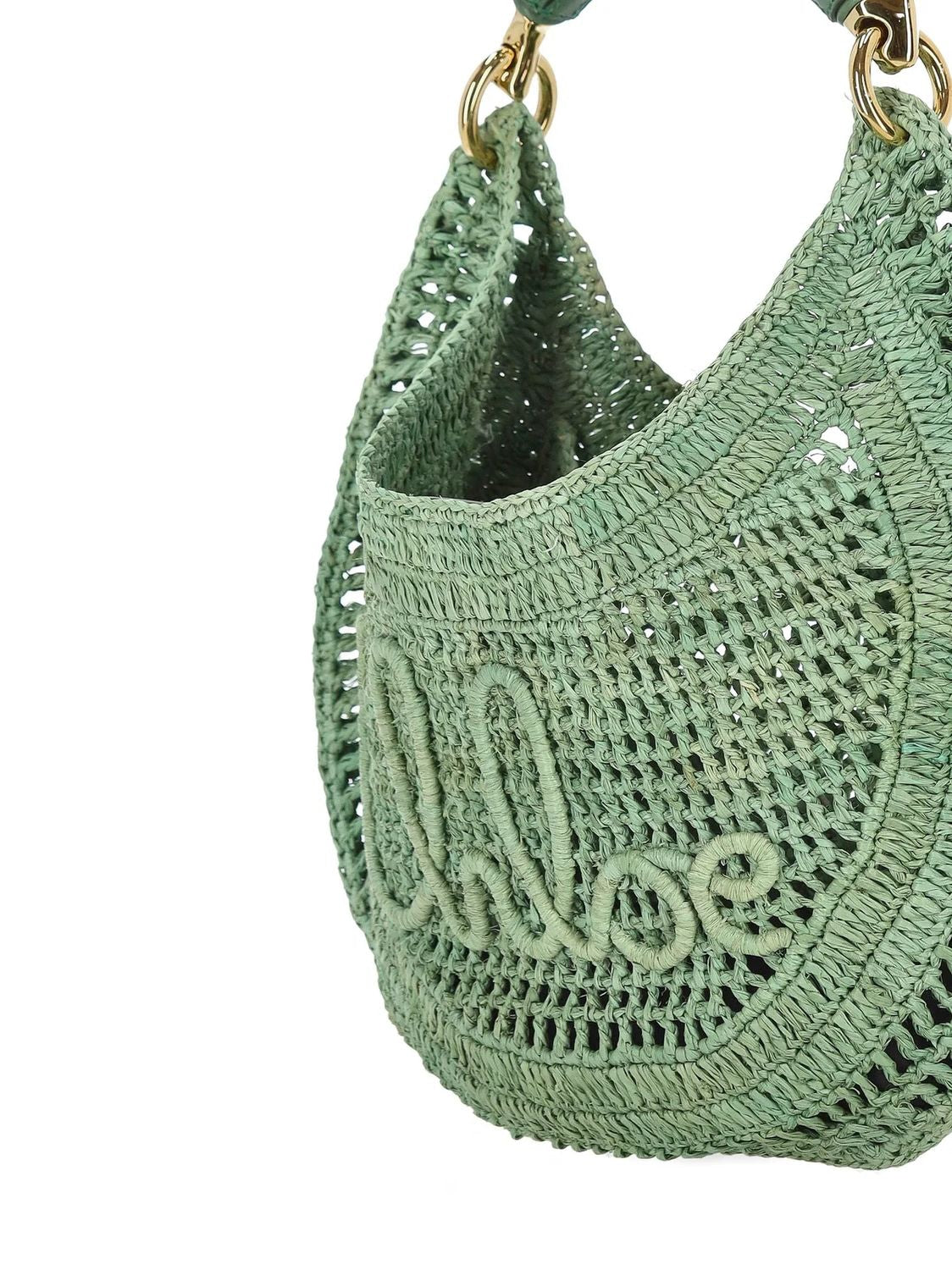 CHLOÉ Mini Raffia Banana Handbag