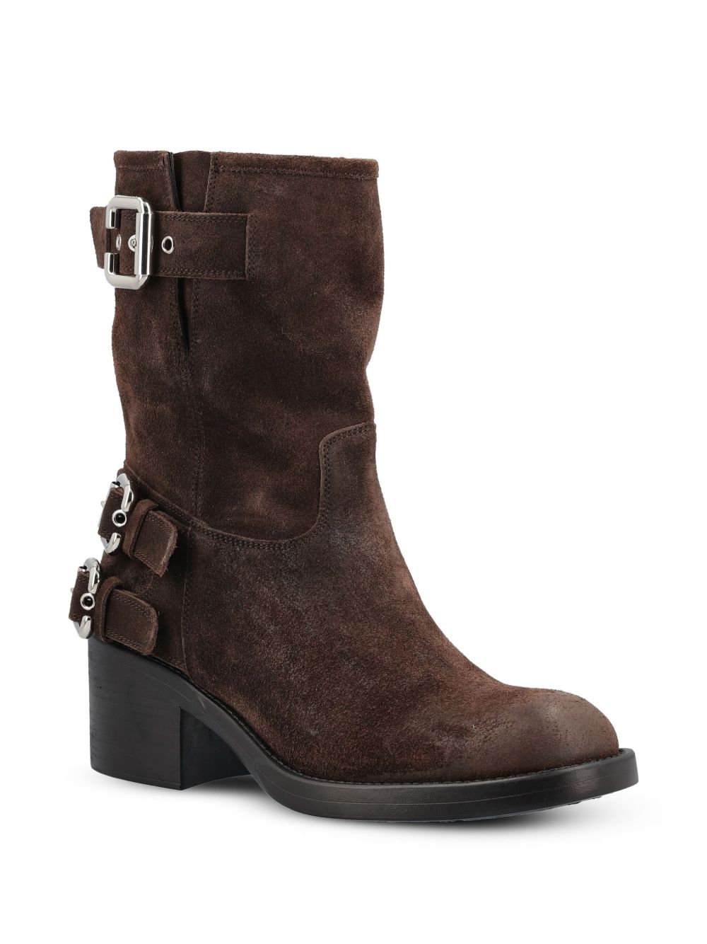 CHLOÉ Dakota Mini Leather Boots with Buckled Straps
