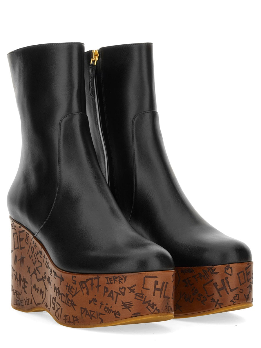 CHLOÉ Maxime Wedge Ankle Boot for Women