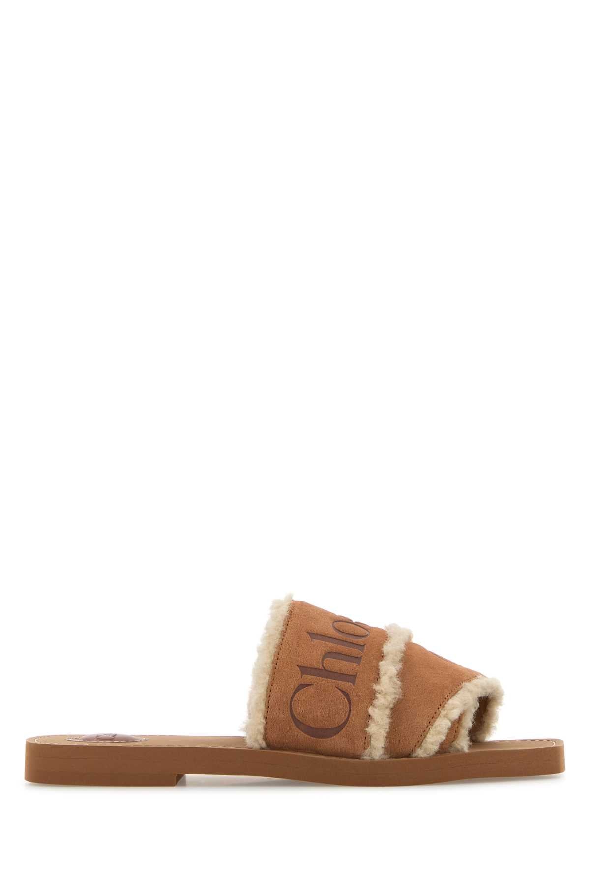 CHLOÉ Chic Suede Woody Slippers for Women - FW25