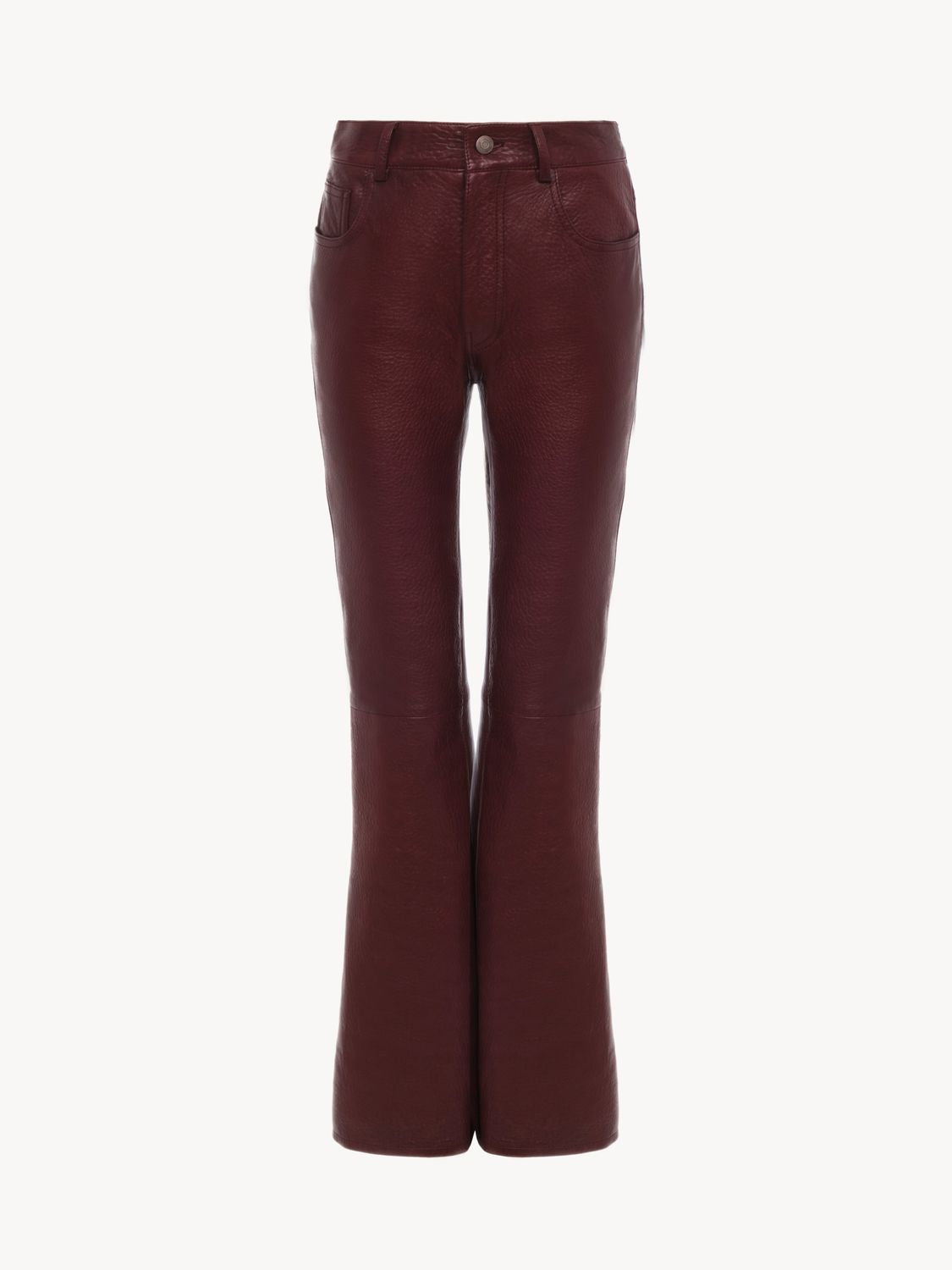 CHLOÉ Leather Flared Pants - Women’s Lifestyle