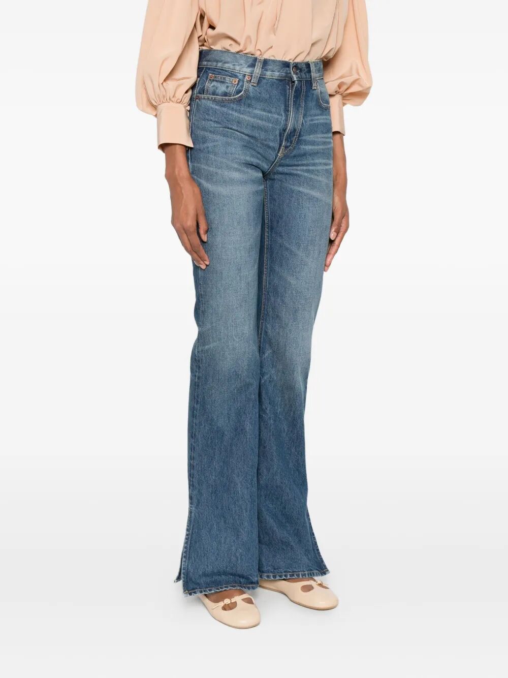 CHLOÉ Bootcut Jeans with Stylish Slit for Women