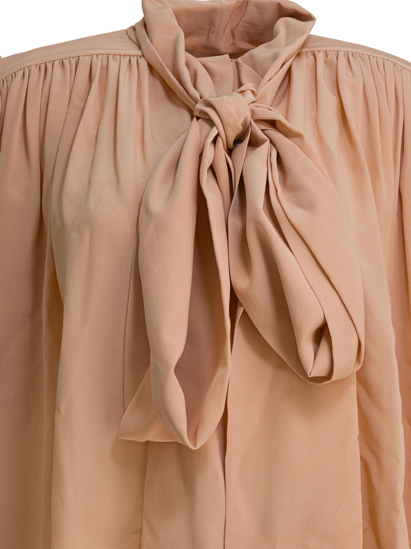 CHLOÉ Oversized Silk Blouse with Scarf Collar