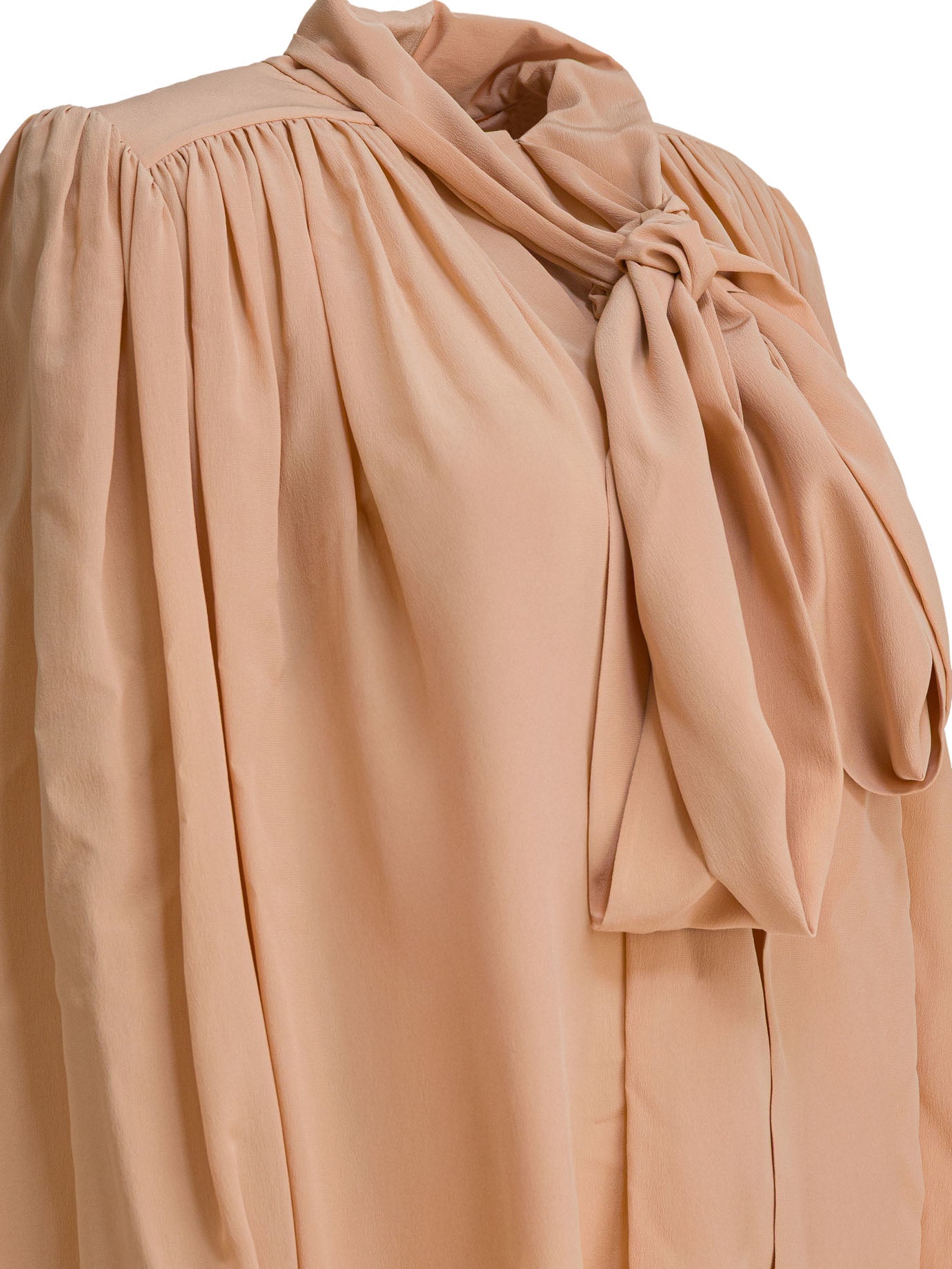 CHLOÉ Oversized Silk Blouse with Scarf Collar