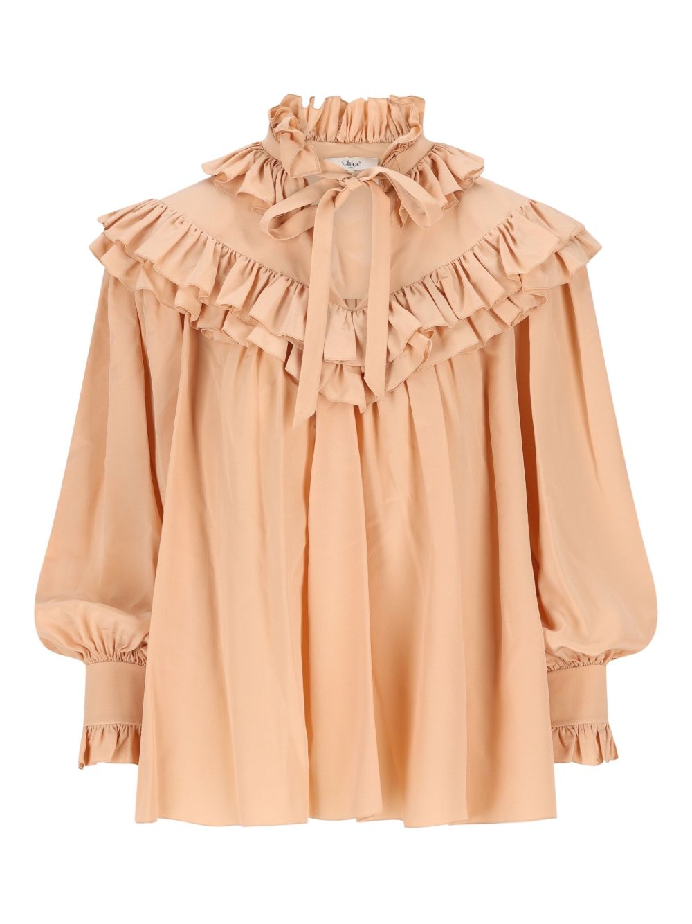 CHLOÉ Oversized Top with Ruffles - Size 38