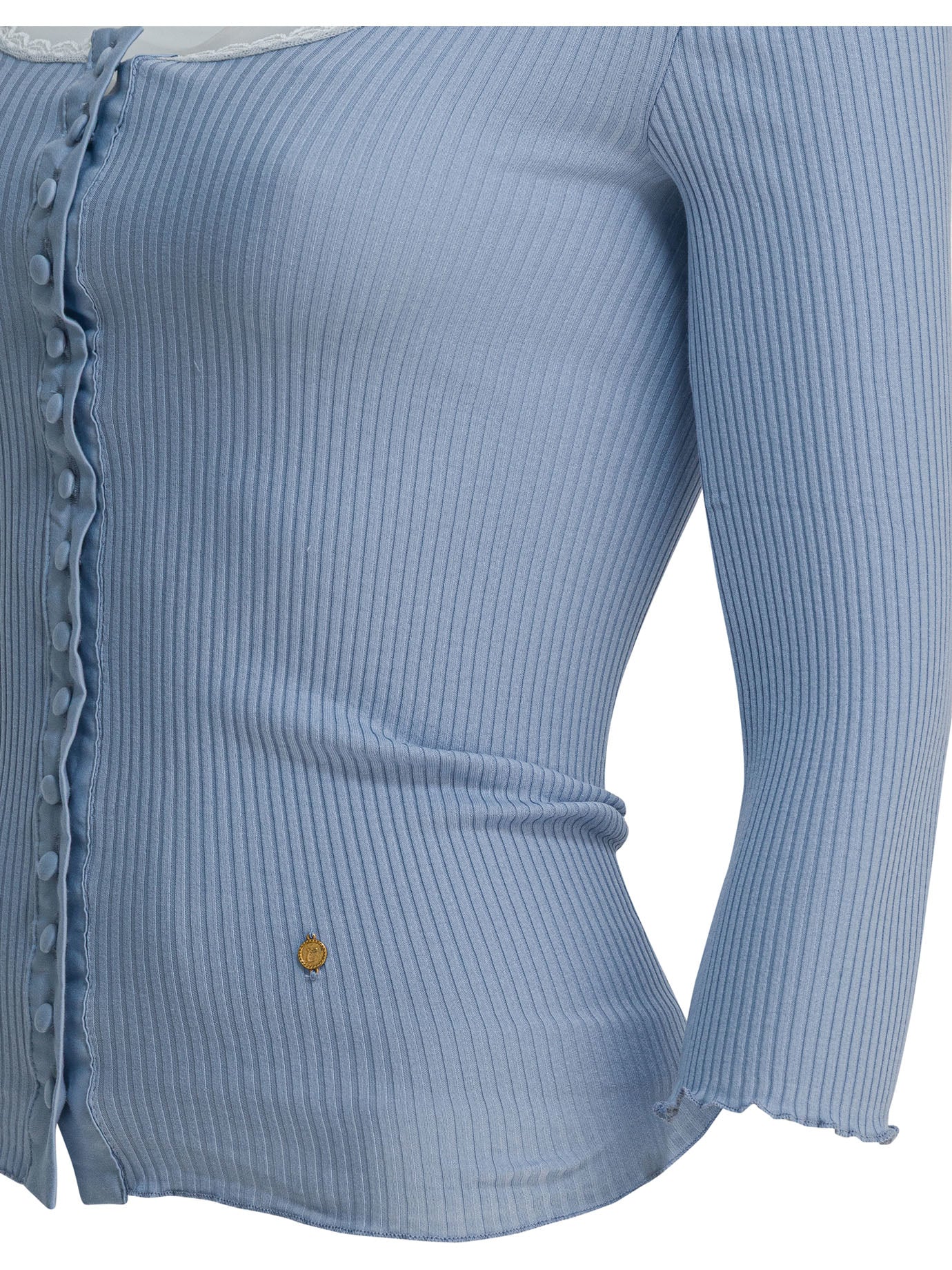 CHLOÉ Fitted Cardigan with Plunging Neckline - Women's Slim Fit