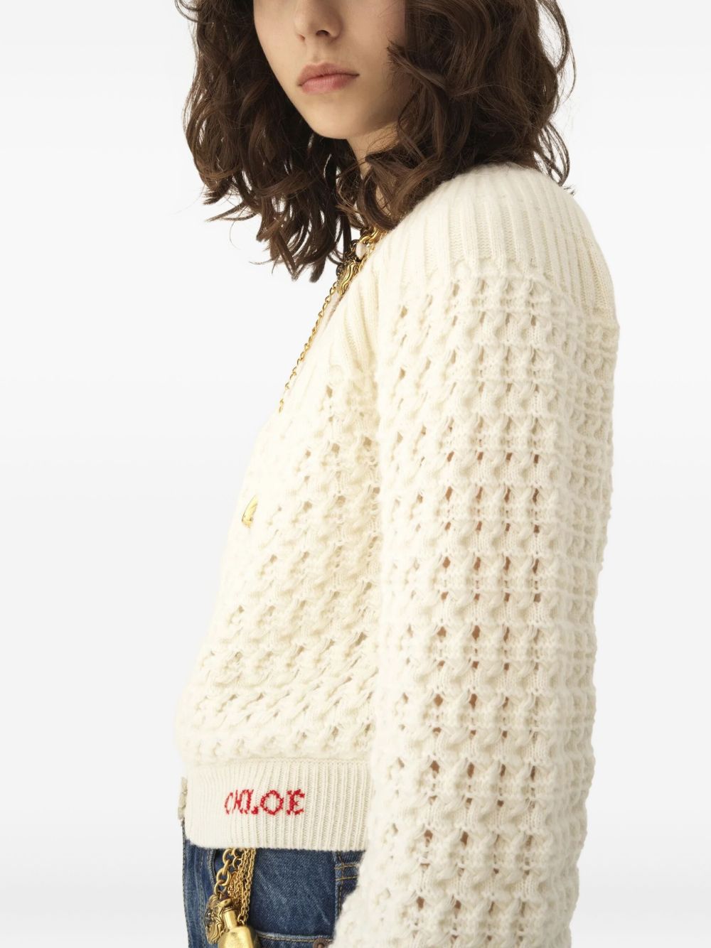 CHLOÉ Wool and Cashmere Knit Cardigan
