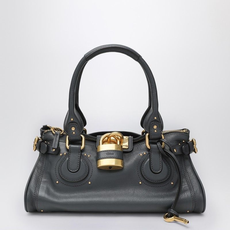 CHLOÉ Mini Grained Buffalo Leather Handbag with Side Buckles