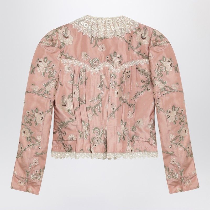 CHLOÉ Baroque Silk-Blend Taffeta Jacket with Floral Jacquard - Mini