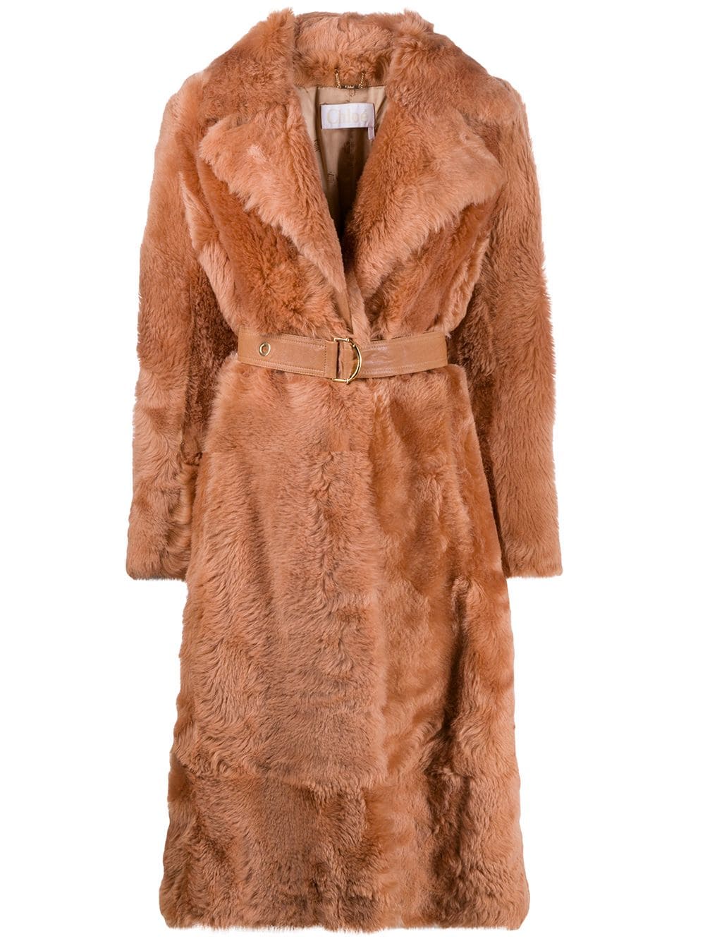 CHLOÉ Belted Shearling Jacket