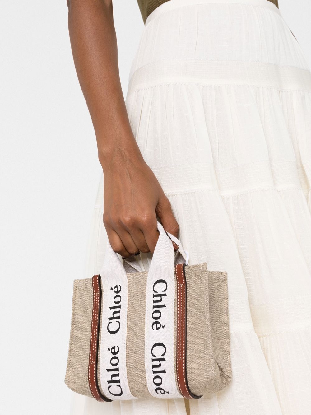 CHLOÉ Mini Canvas Tote Handbag