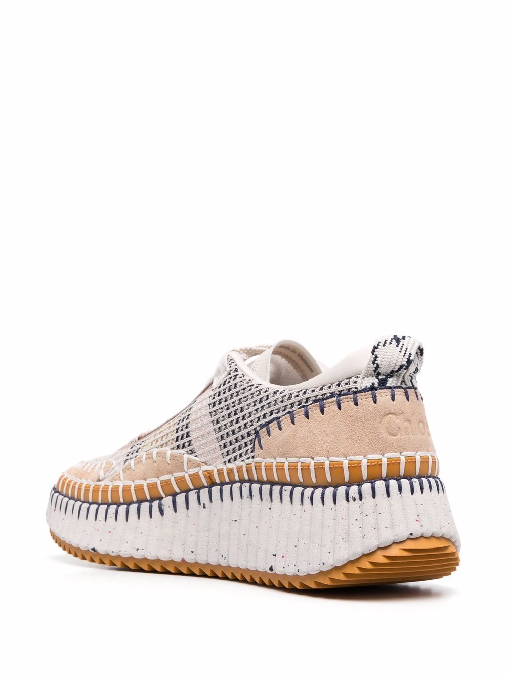 CHLOÉ Suede Lowtop Sneakers with Whipstitch Trim for Women