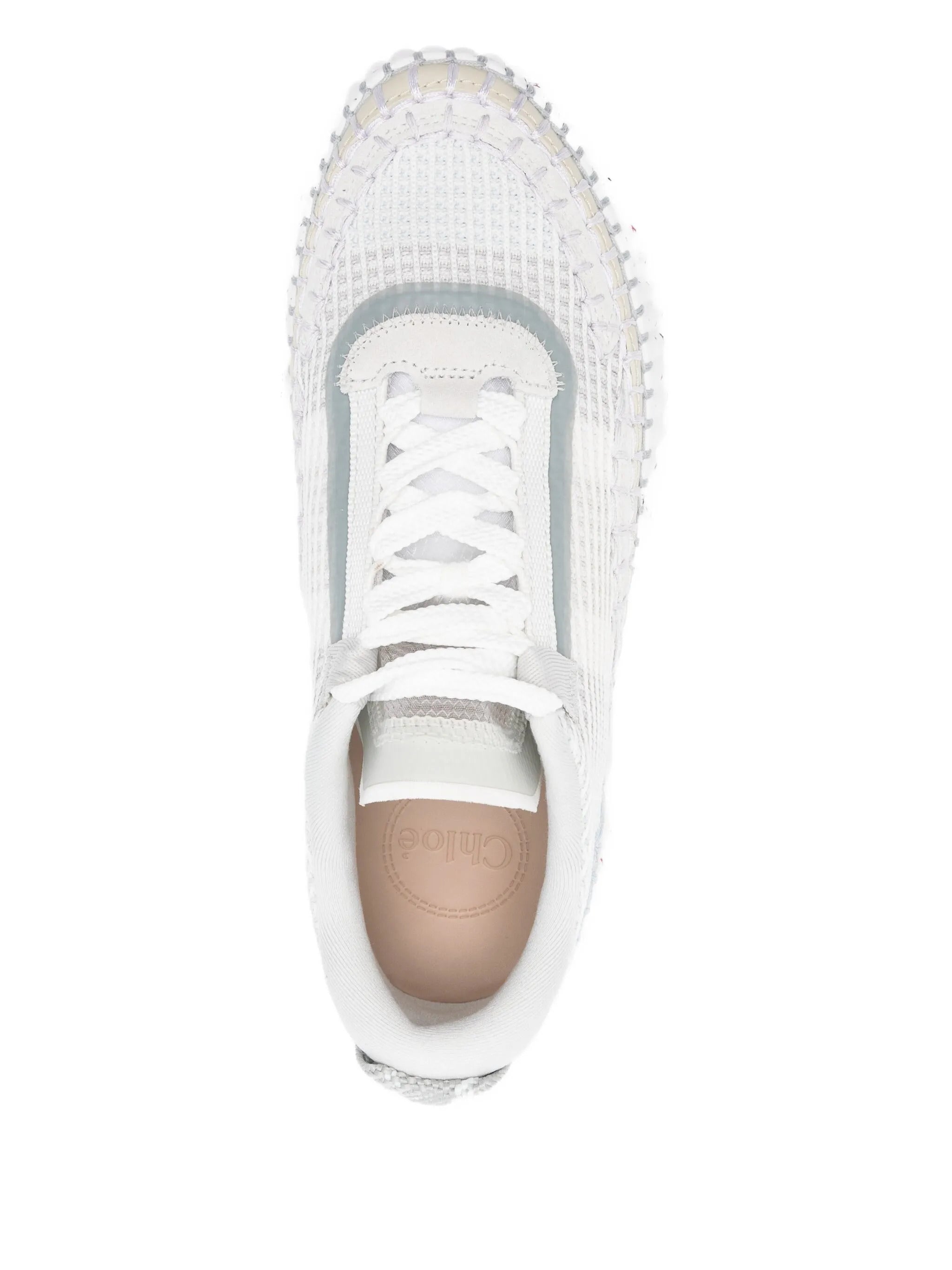 CHLOÉ Lace-Up Hand-Stitched Mesh Sneakers for Women
