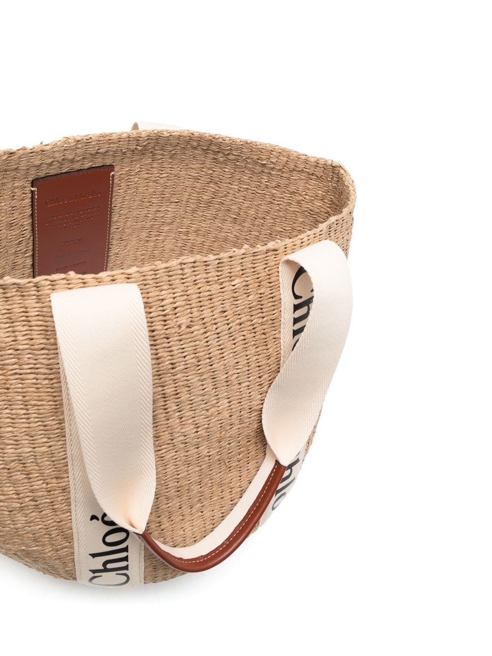CHLOÉ Large Straw Basket Handbag