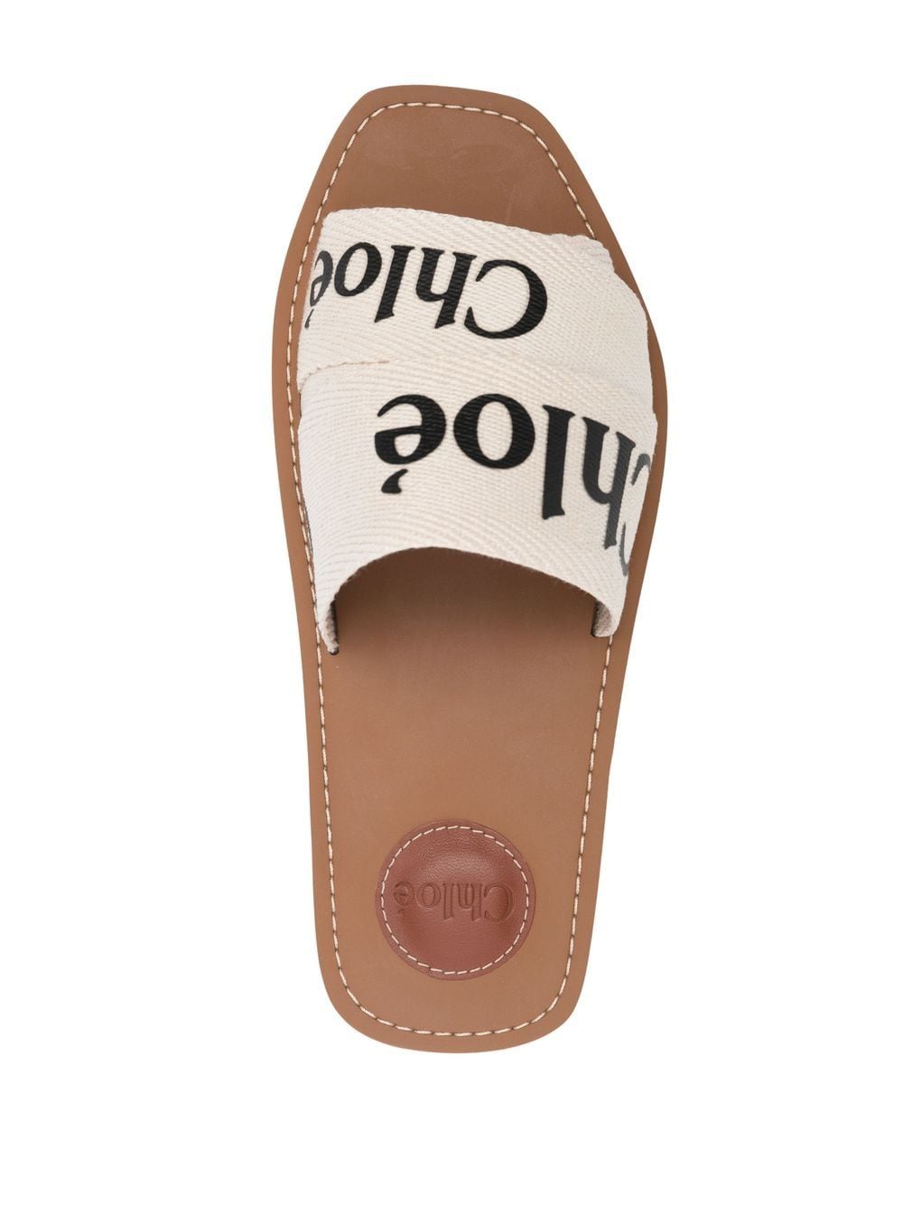 CHLOÉ Linen Woody Slippers for Women