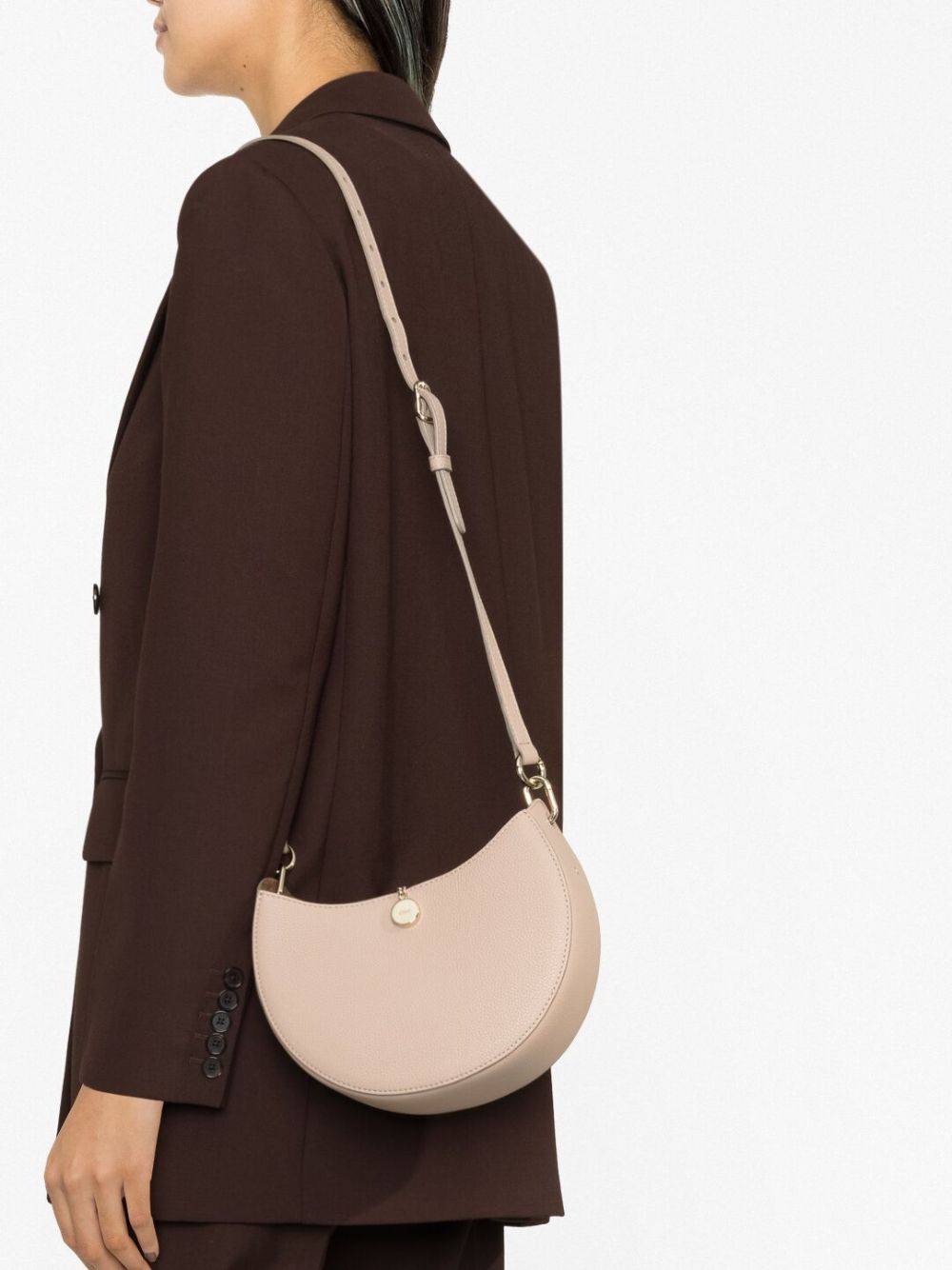 CHLOÉ Mini Ring-Detail Leather Crossbody Handbag