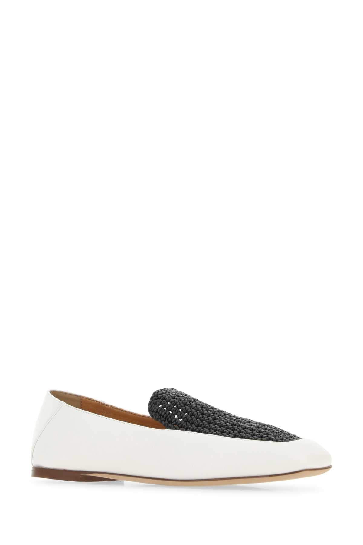 CHLOÉ Two-Tone Leather Olene Loafers