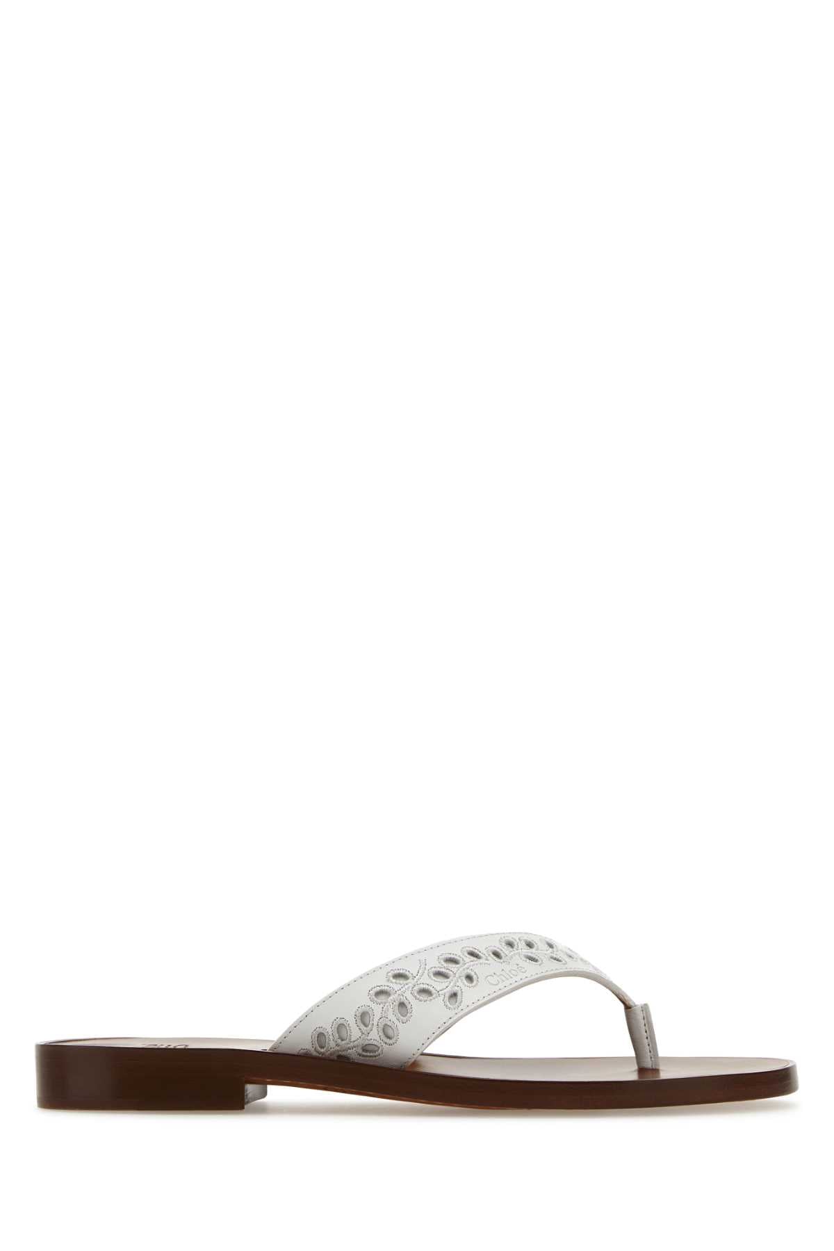 CHLOÉ Leather Thong Slippers for Women - SS23 Collection