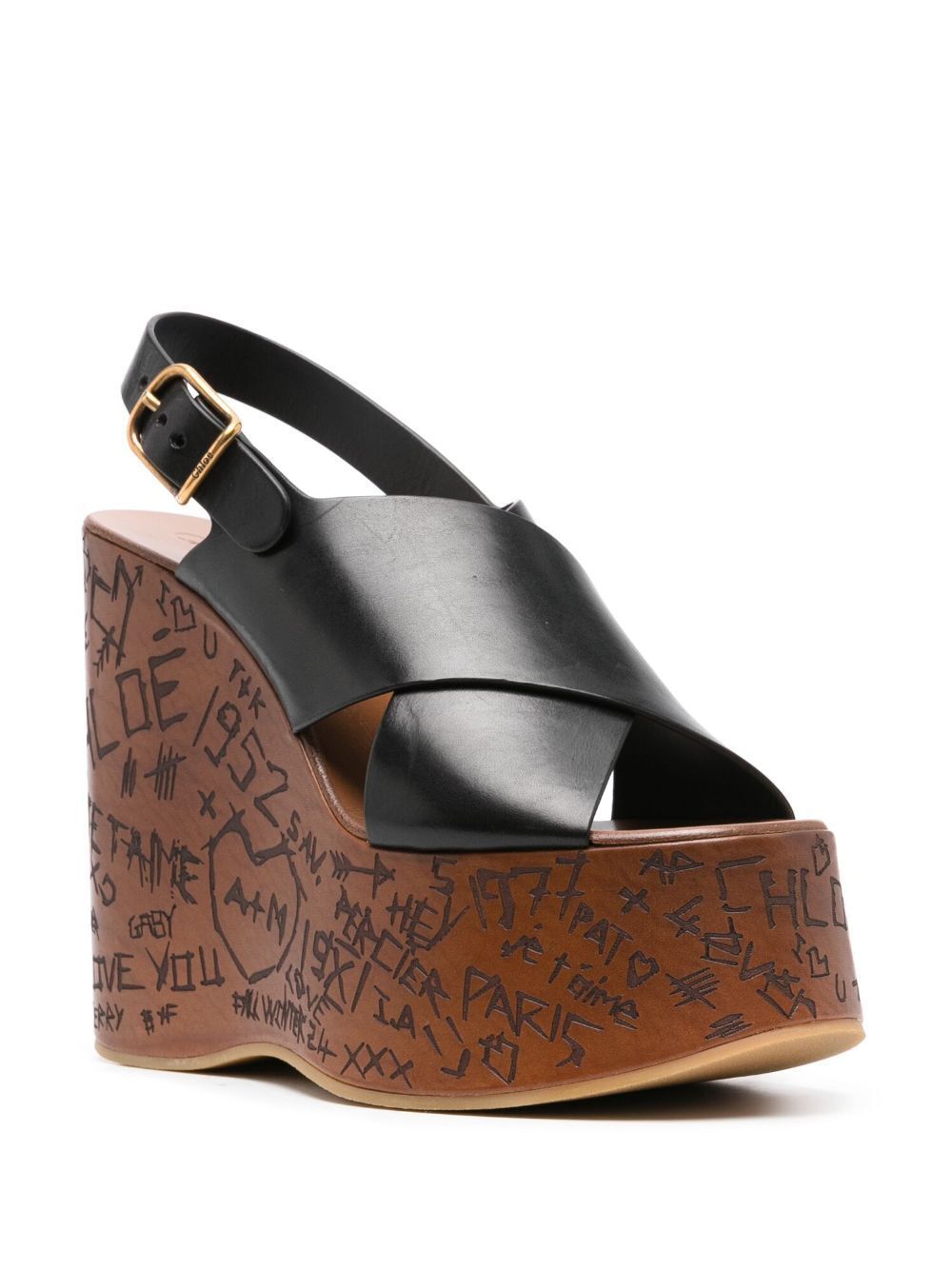 CHLOÉ Maxime Wedge Sandal - Women's High Fashion Footwear
