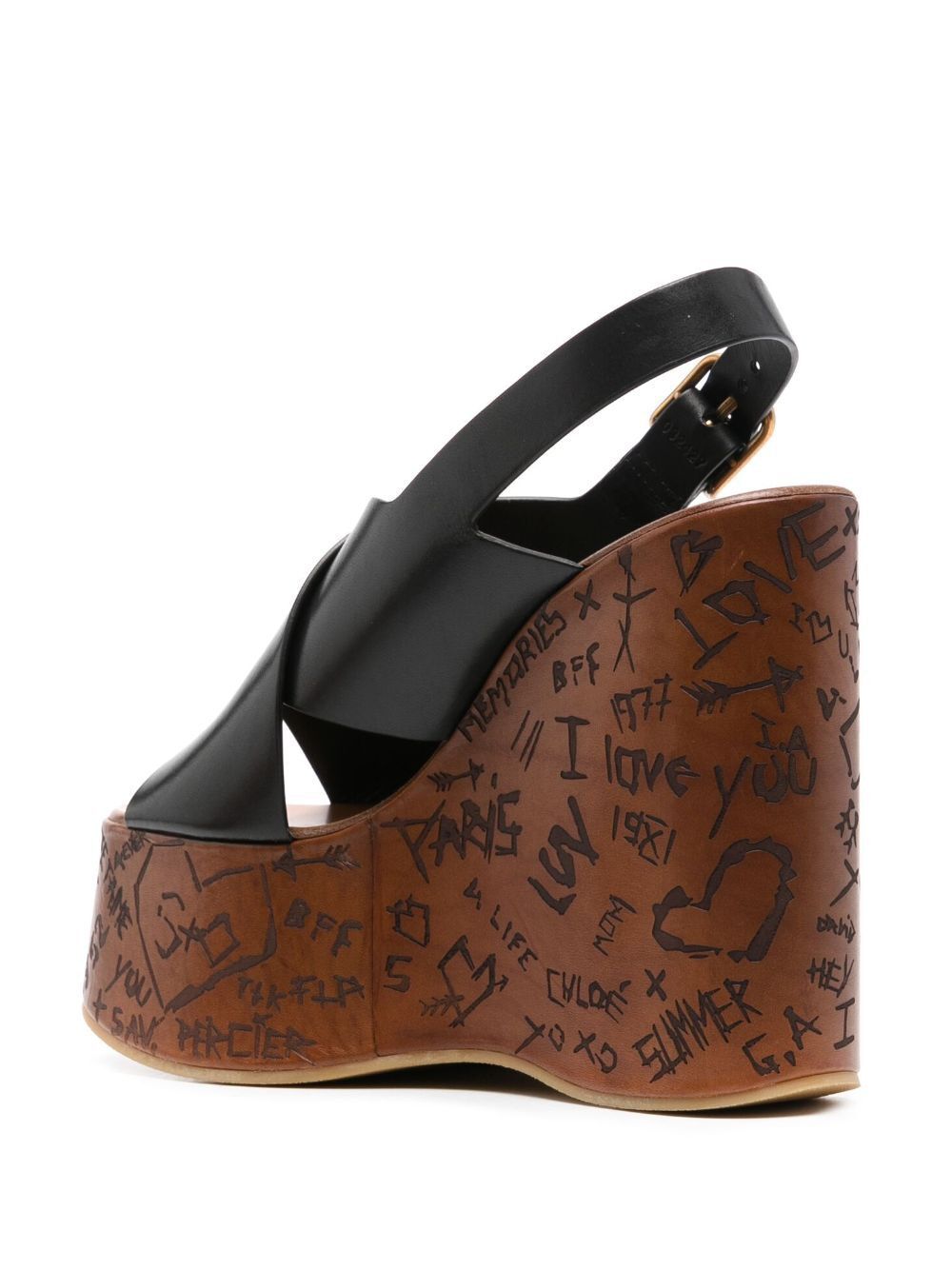 CHLOÉ Maxime Wedge Sandal - Women's High Fashion Footwear