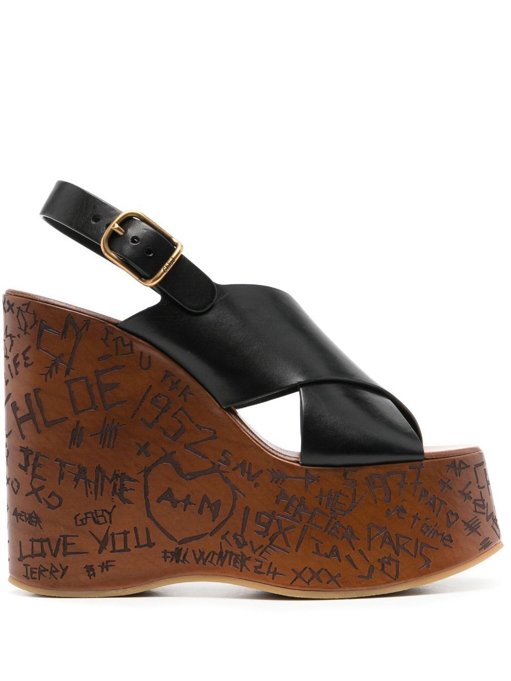 CHLOÉ Maxime Wedge Sandal - Women's High Fashion Footwear