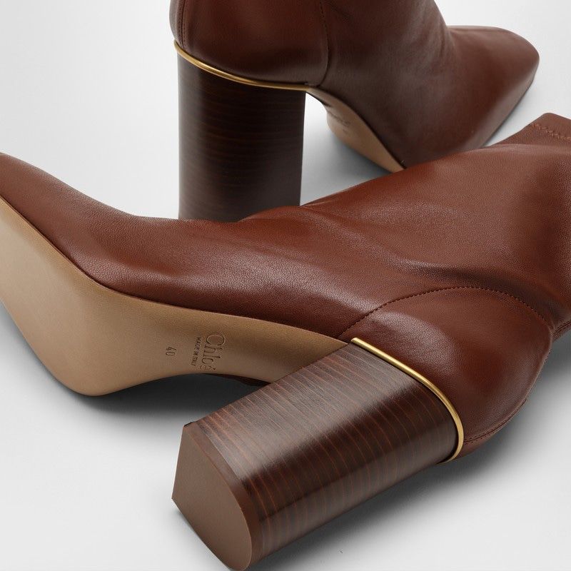 CHLOÉ Women's Square Toe High Heel Ankle Boot