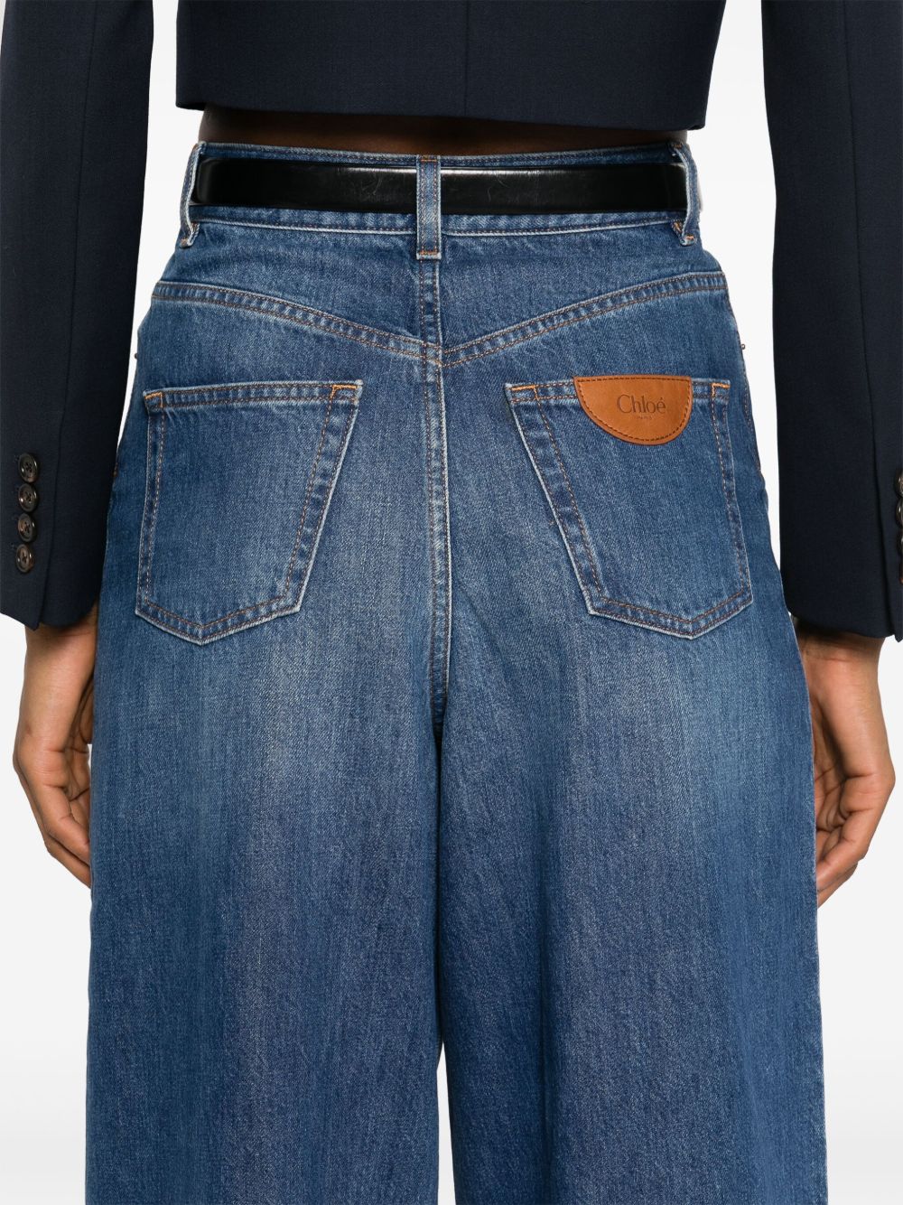 CHLOÉ High-Waisted Wide-Leg Denim Jeans