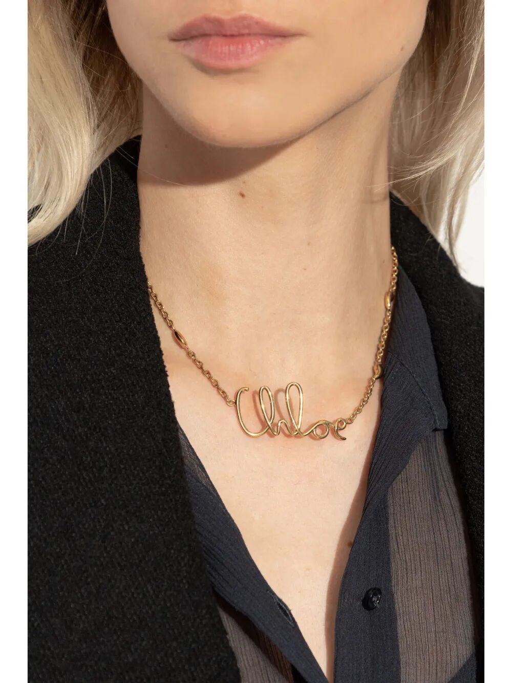 CHLOÉ Elegant Brass Necklace for Women