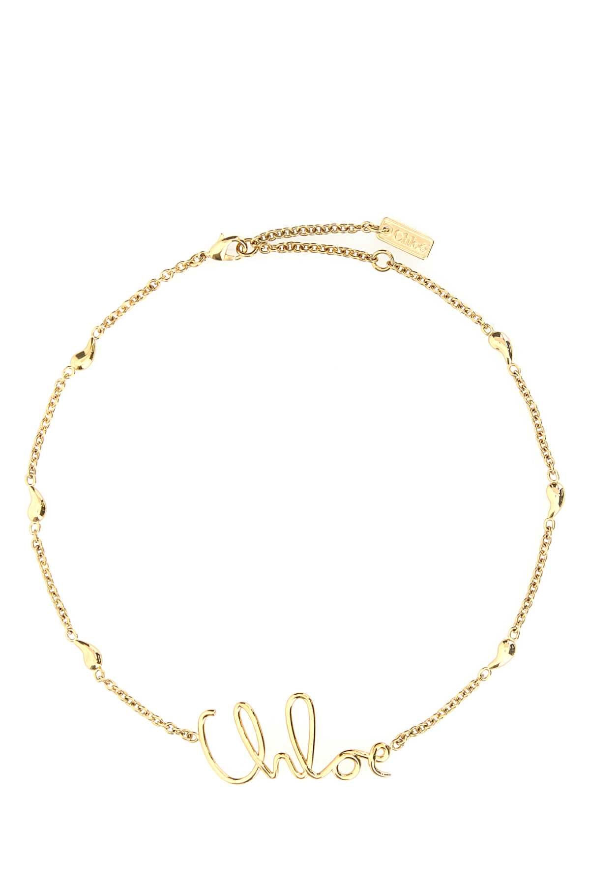 CHLOÉ Iconic Necklace with Logo Plaque
