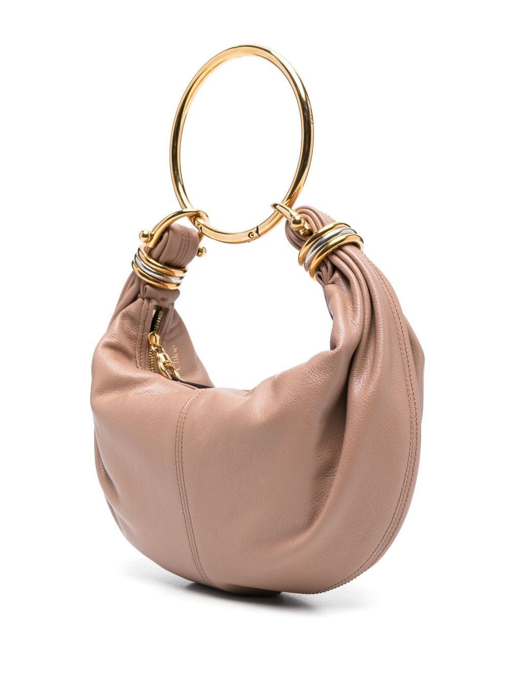 CHLOÉ Mini Grained Leather Hobo Handbag