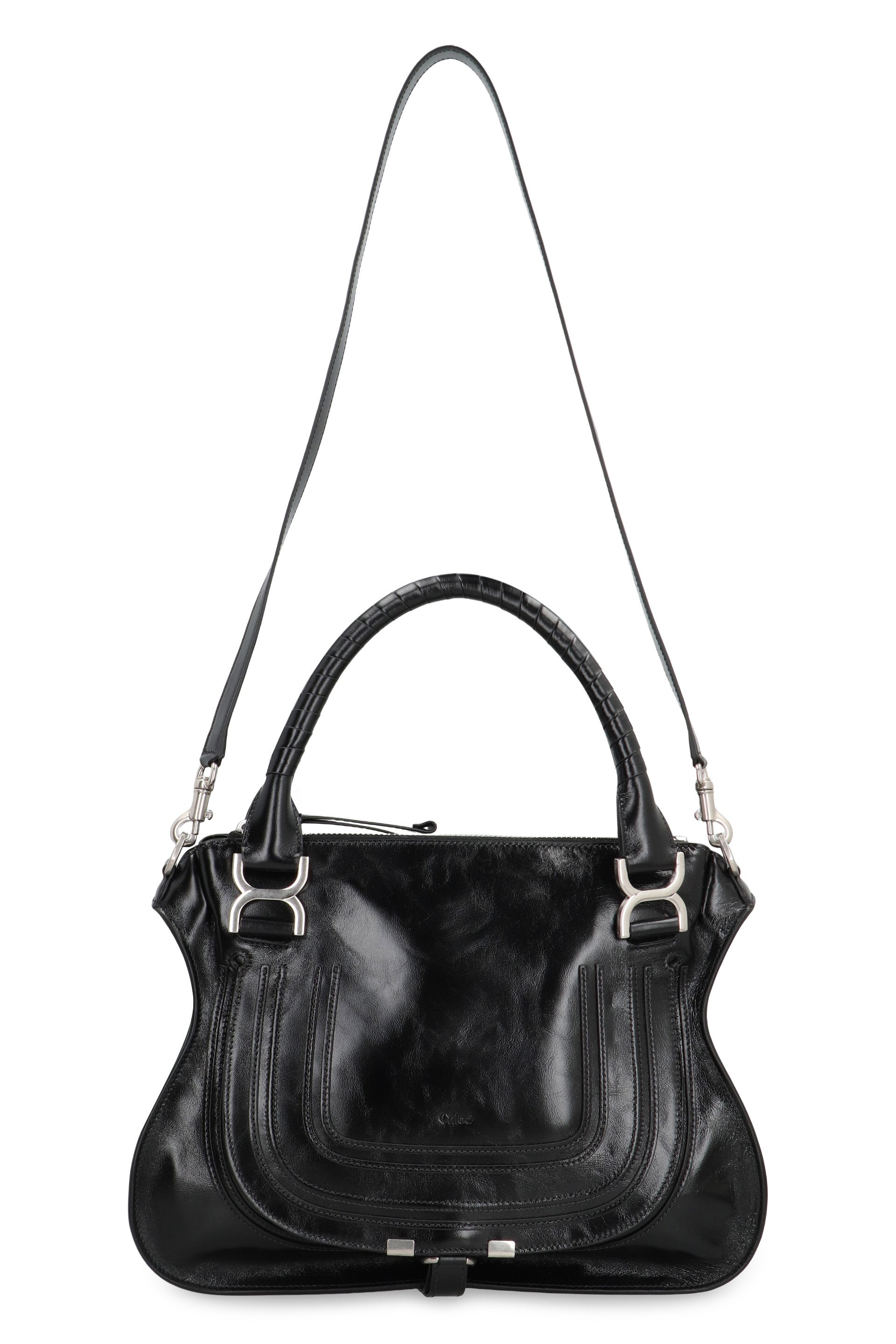 CHLOÉ Mini Handbag in Shiny Leather - 36 x 28 x 12 cm