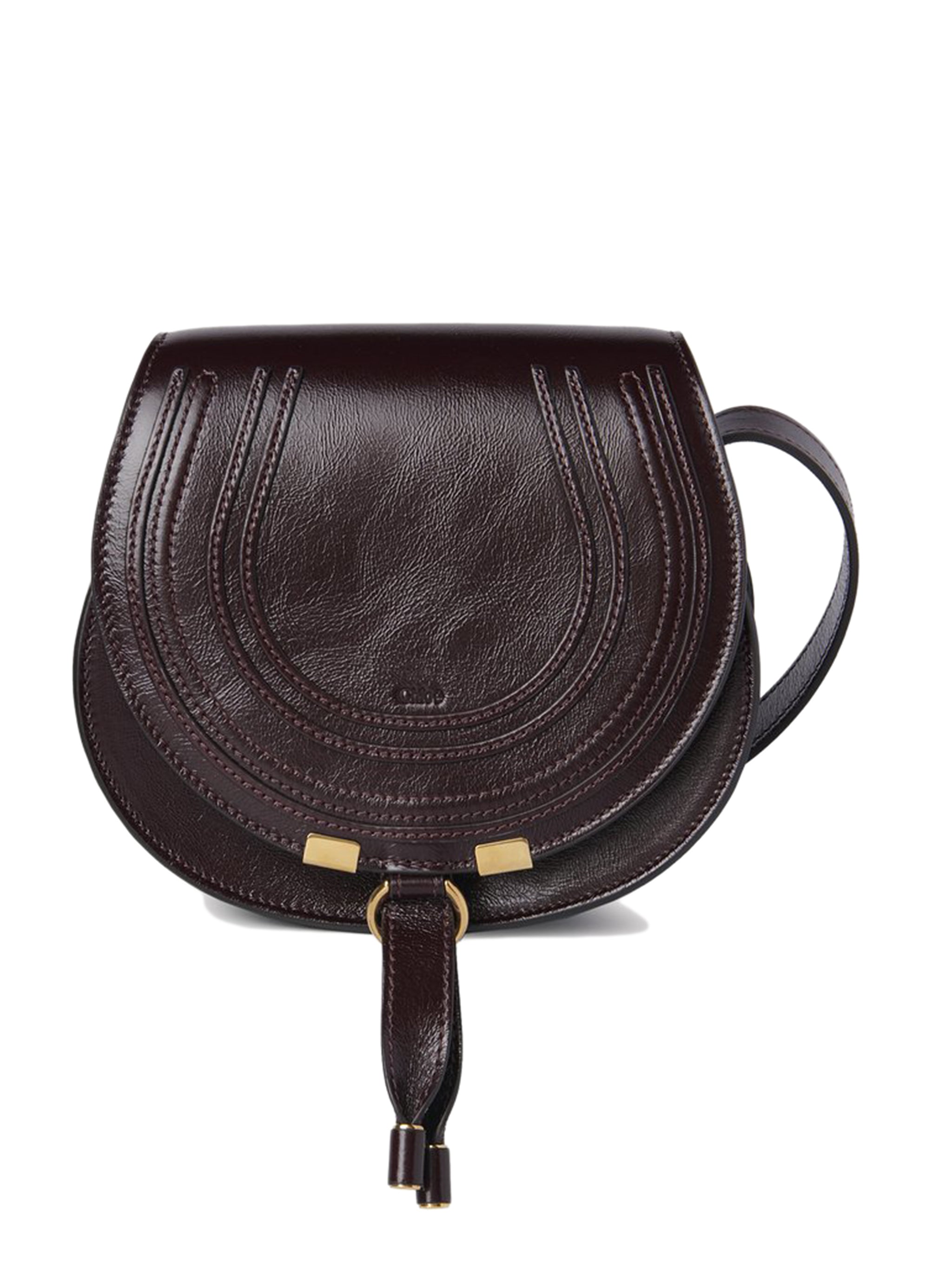 CHLOÉ Mini Saddle Handbag in Shiny Leather