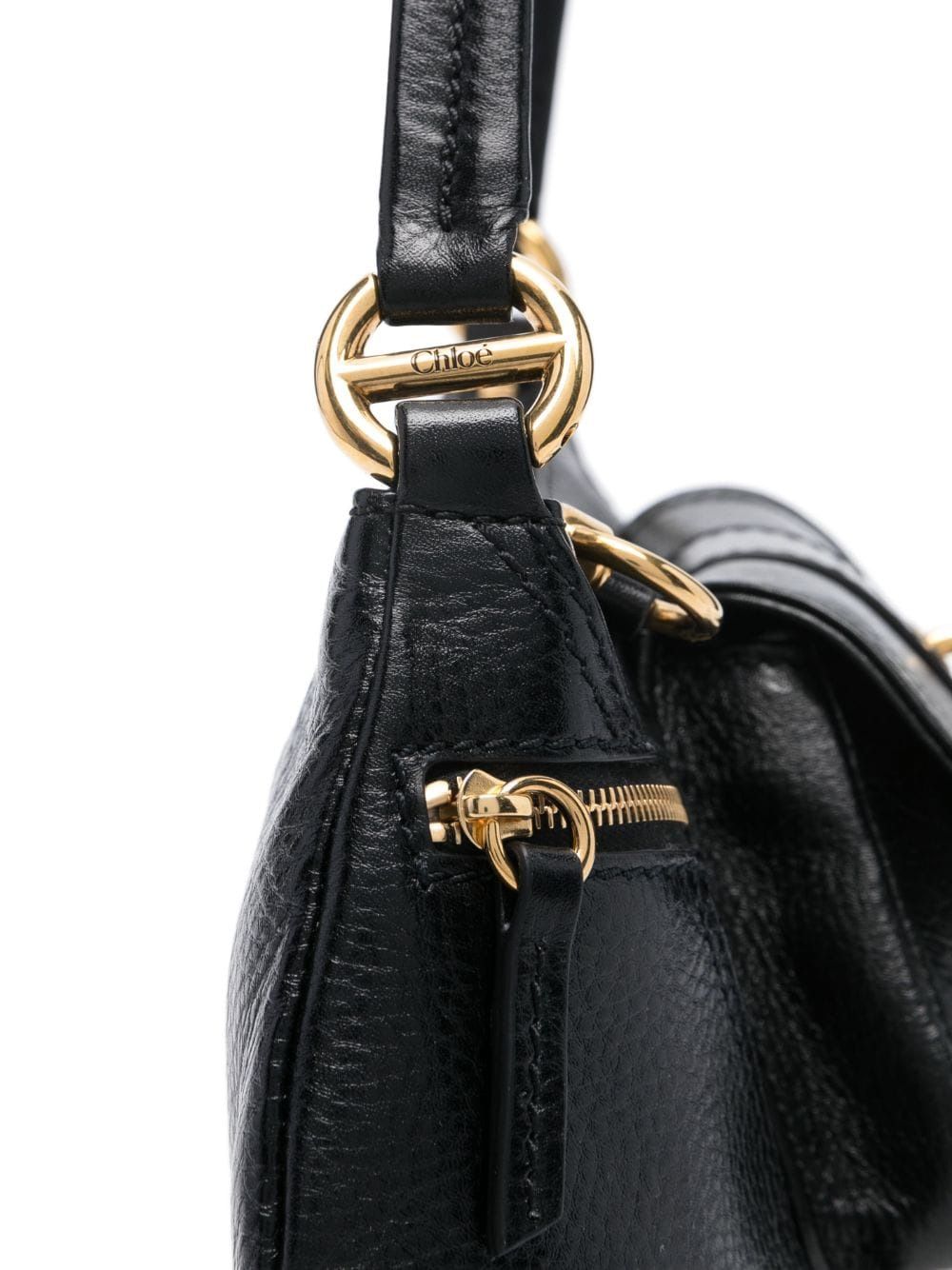 CHLOÉ Mini Shoulder Handbag with Golden Accents