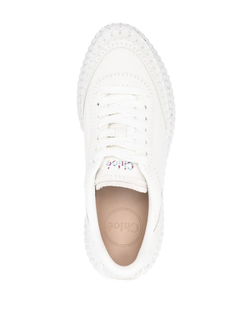 CHLOÉ Whipstitch-Detailing Low Top Sneakers