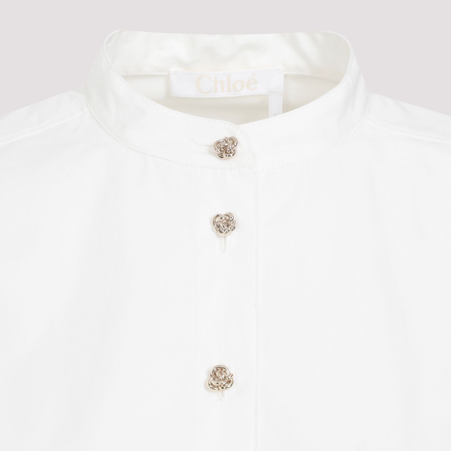 CHLOÉ Embellished Cotton Poplin Shirt