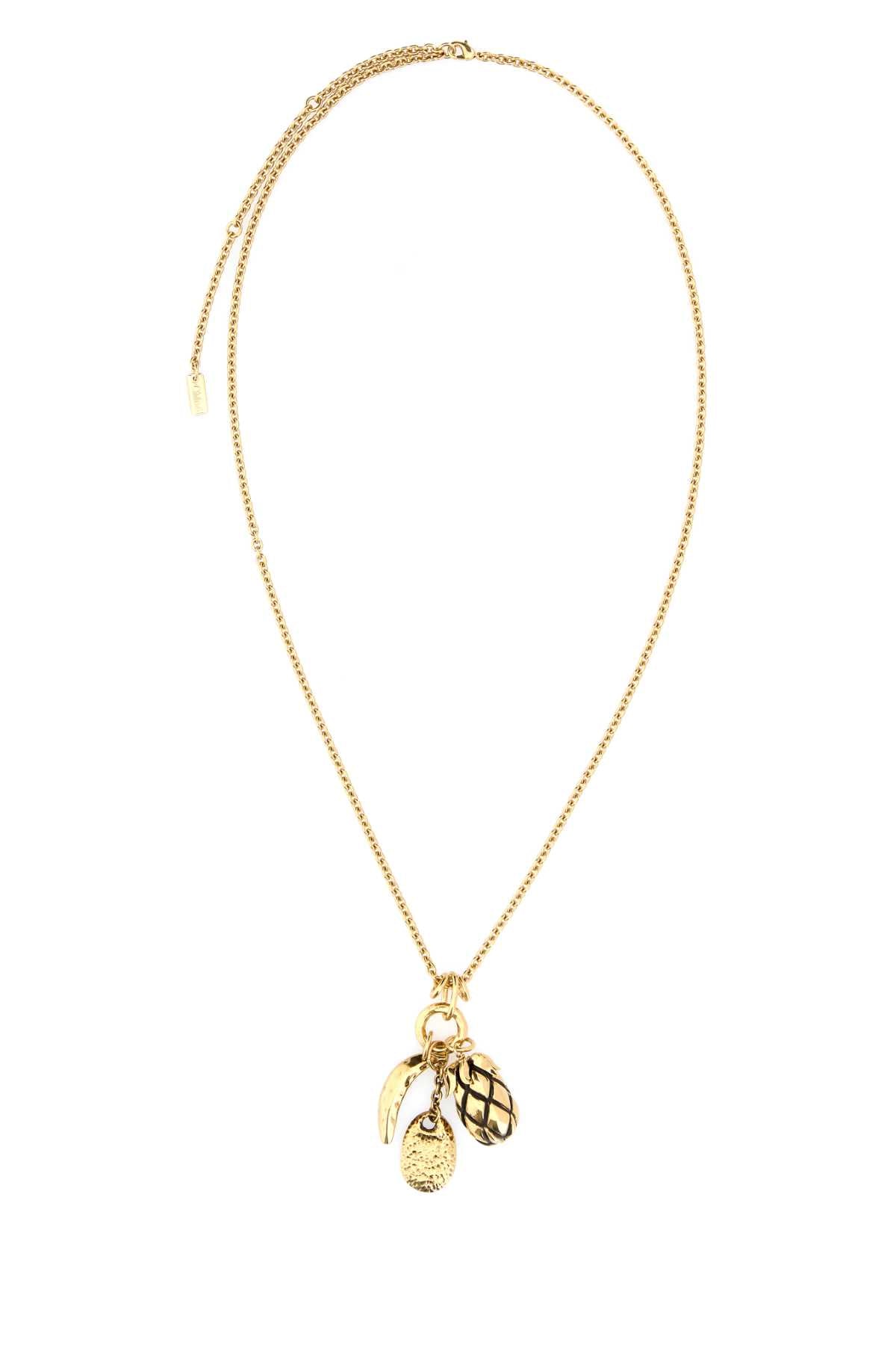 CHLOÉ Fruits Long Necklace with 3 Pendants