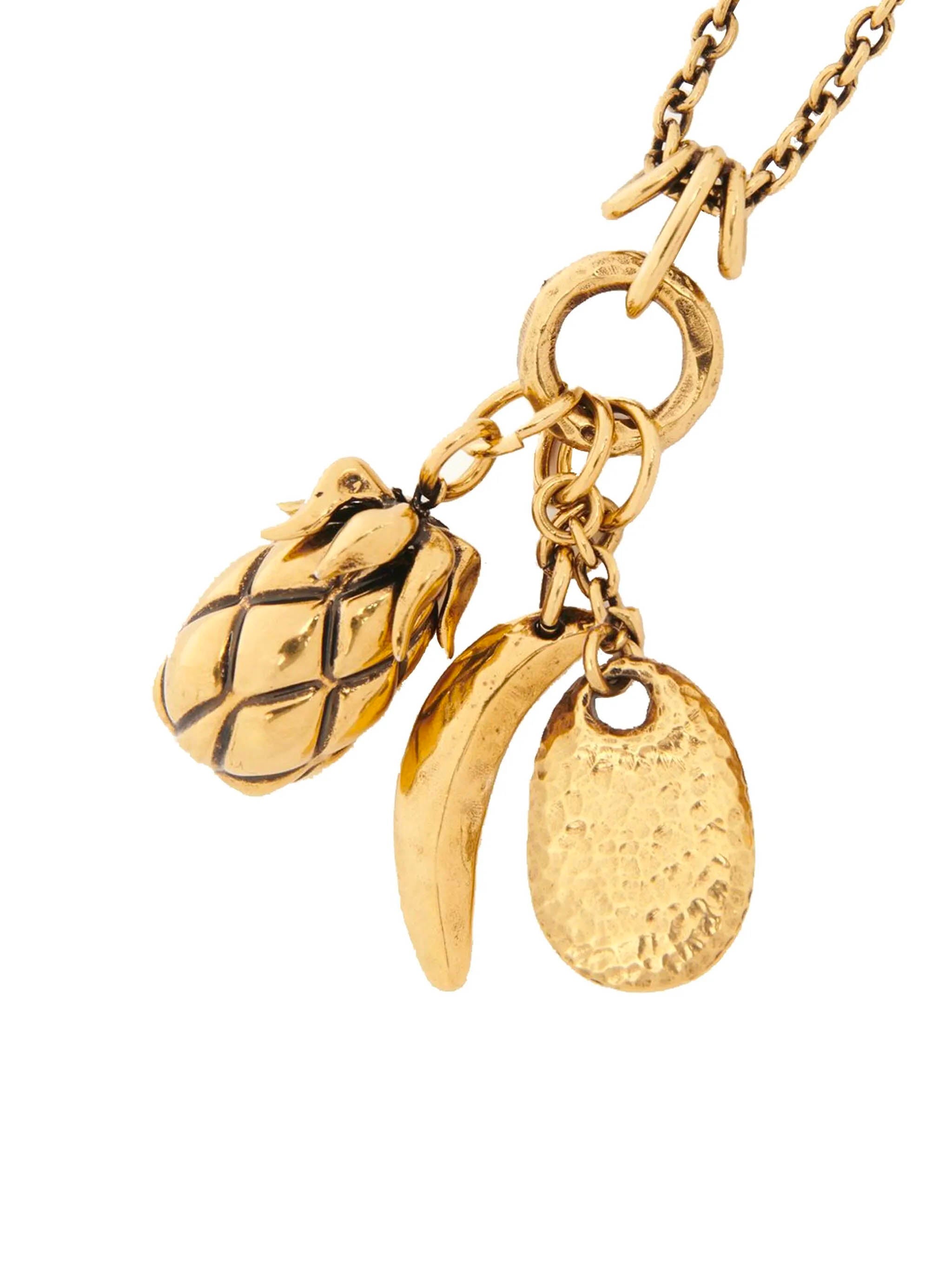 CHLOÉ Fruits Long Necklace with 3 Pendants