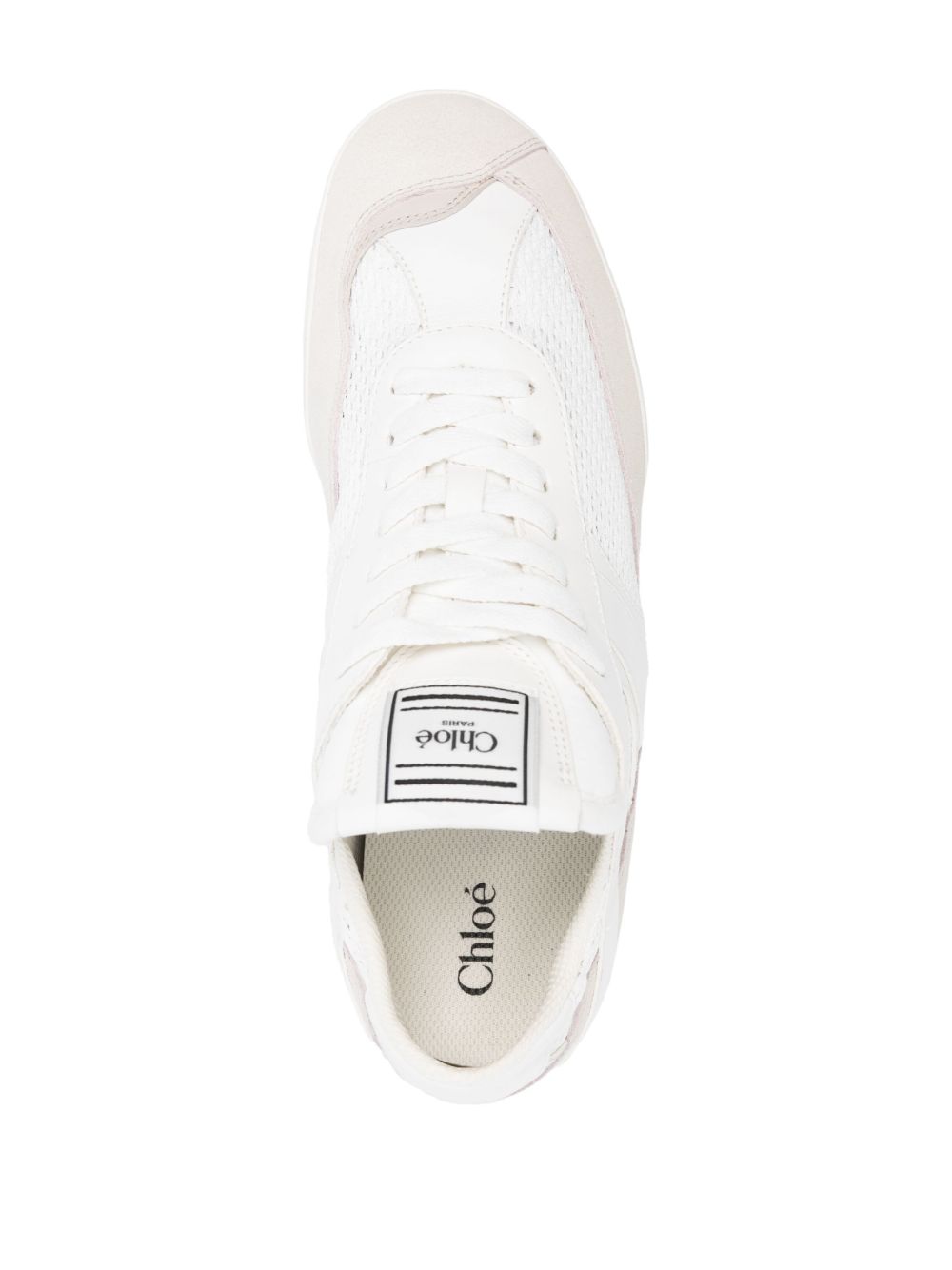 CHLOÉ Kick Suede and Recycled Tissue Sneakers