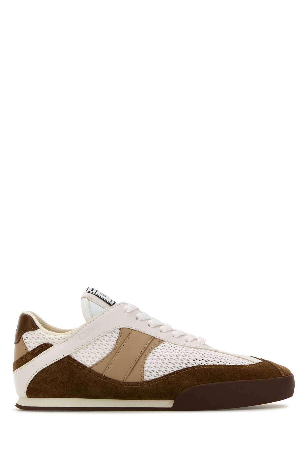 CHLOÉ Kick Sneaker with Recycled Mesh and Leather, 2 cm Heel