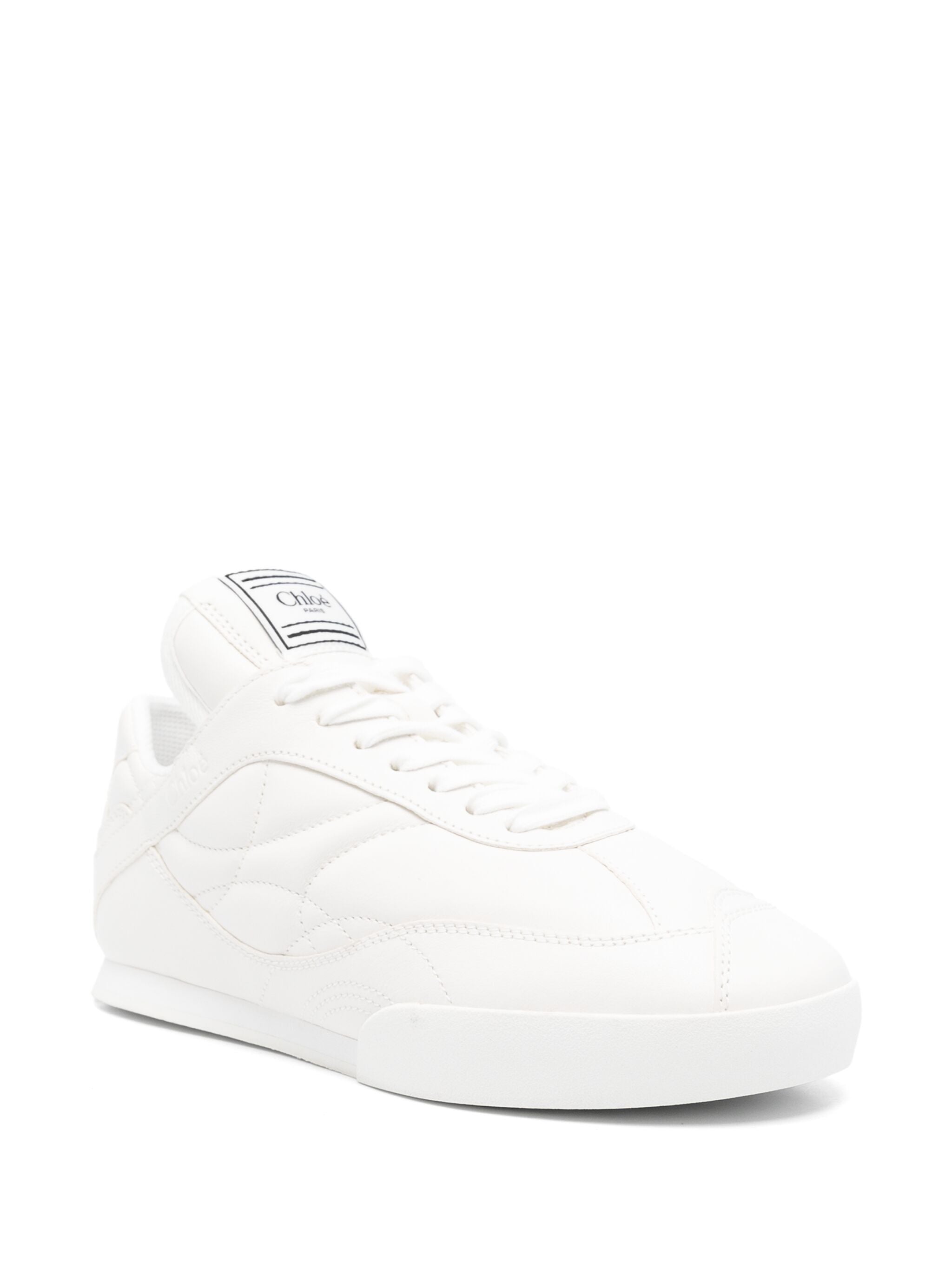 CHLOÉ Kick White Leather Mini Sneakers